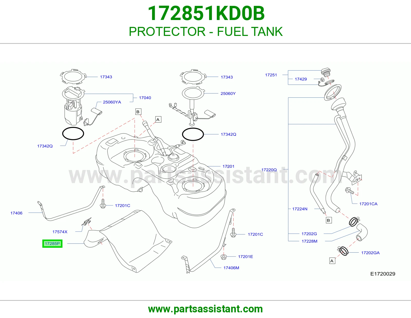 واقي تانكي بنزين 172851KD0B