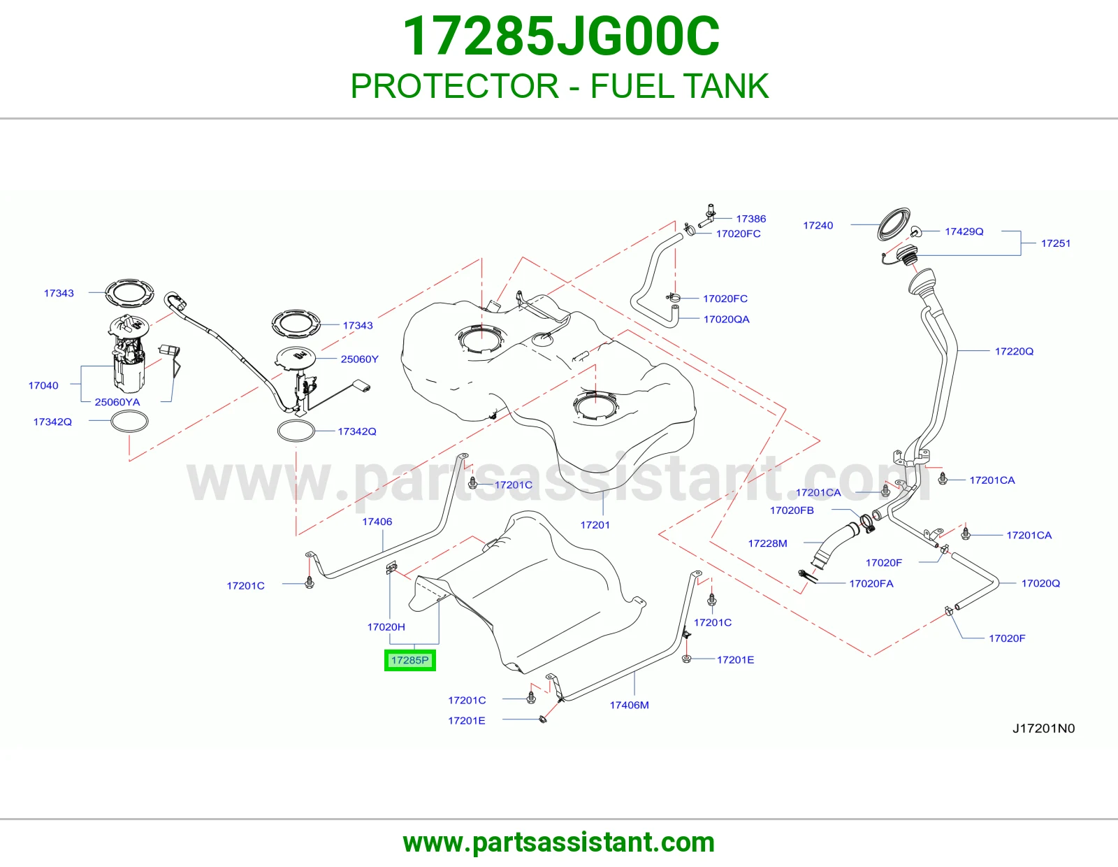 واقي تانكي بنزين 17285JG00C