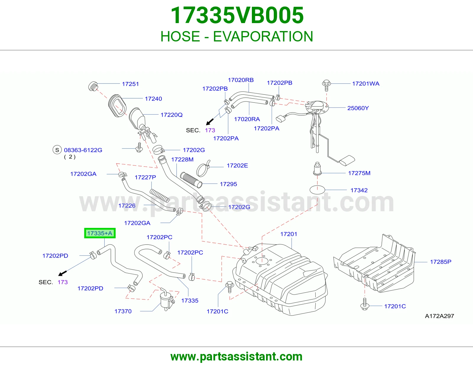 لي تبخر البنزين 17335VB005