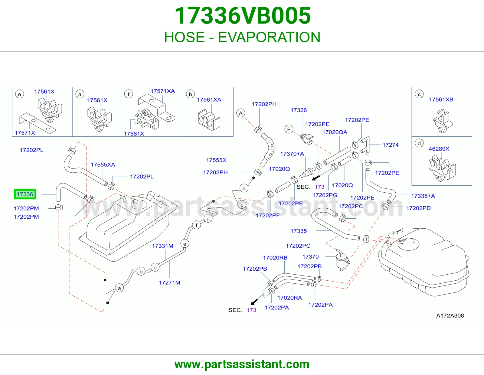 لي تبخر البنزين 17336VB005