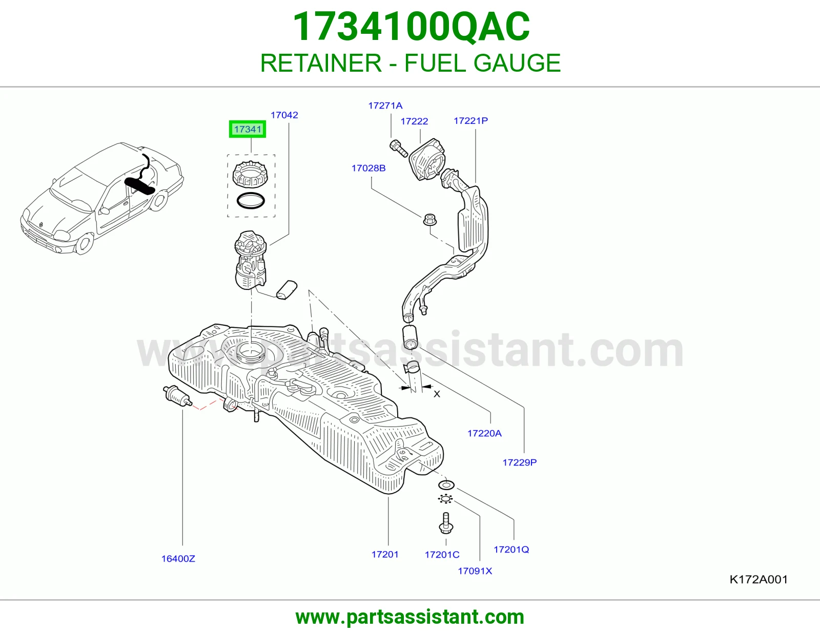 مثبت عداد بنزين 1734100QAC