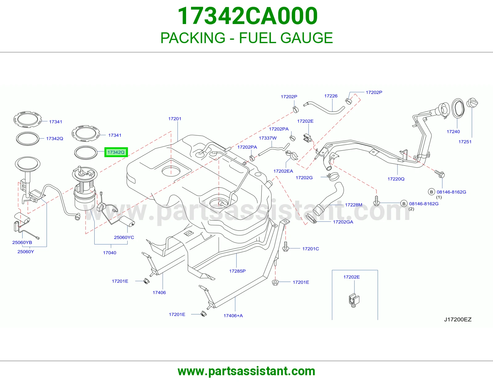 جلدة عداد بنزين 17342CA000
