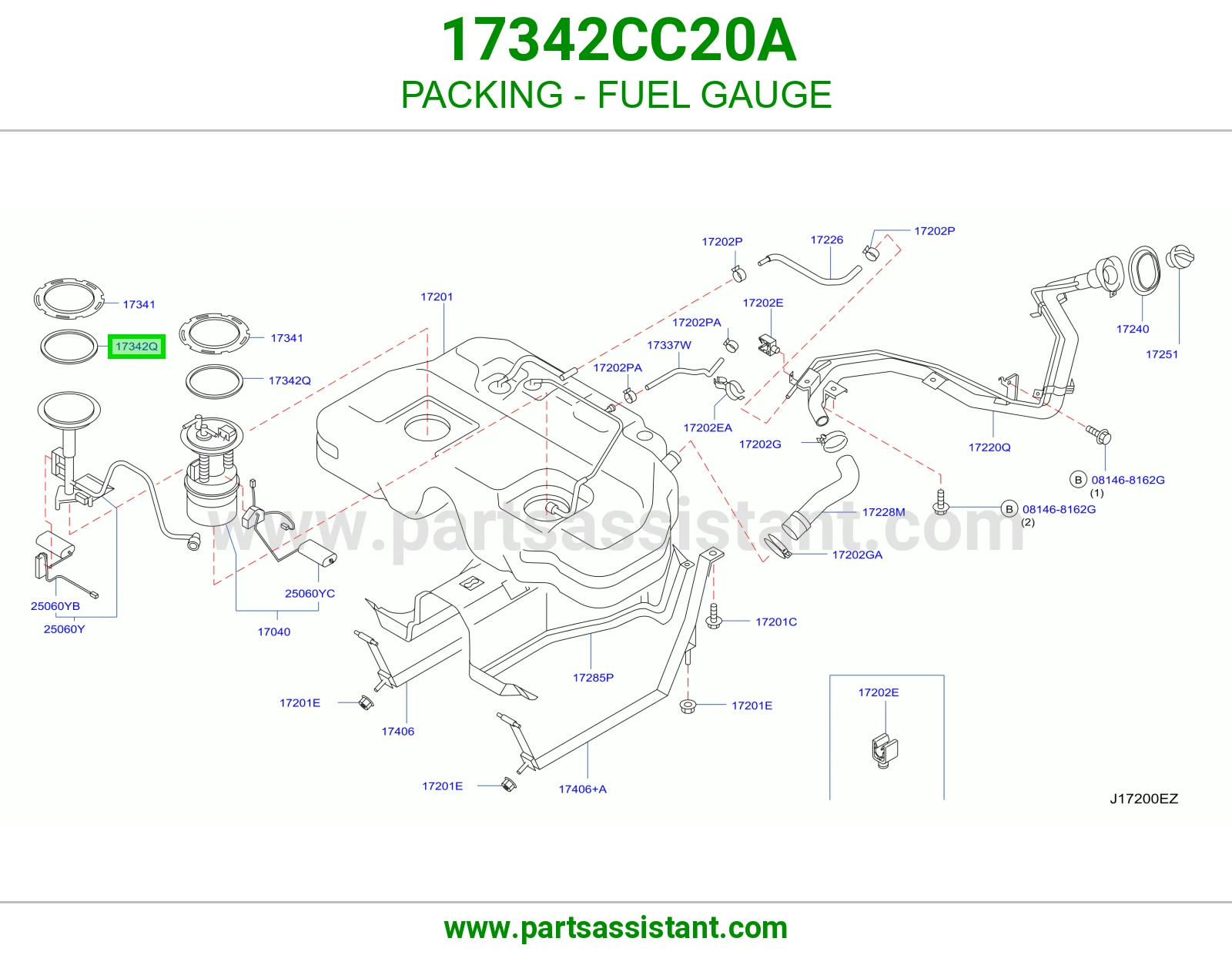 جلدة عداد بنزين 17342CC20A