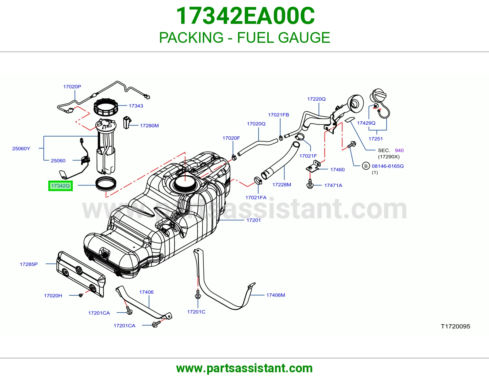 جلدة عداد بنزين 17342EA00C