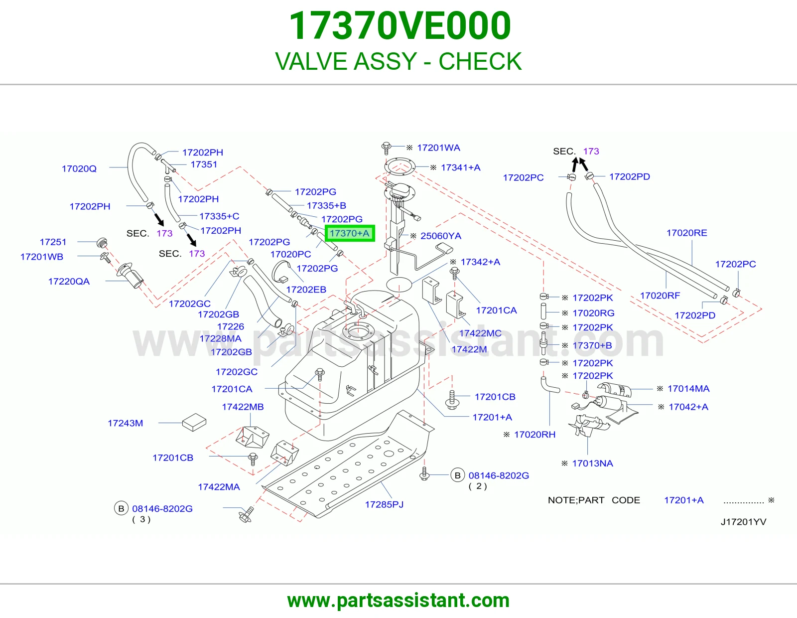 بلف كامل فحص 17370VE000