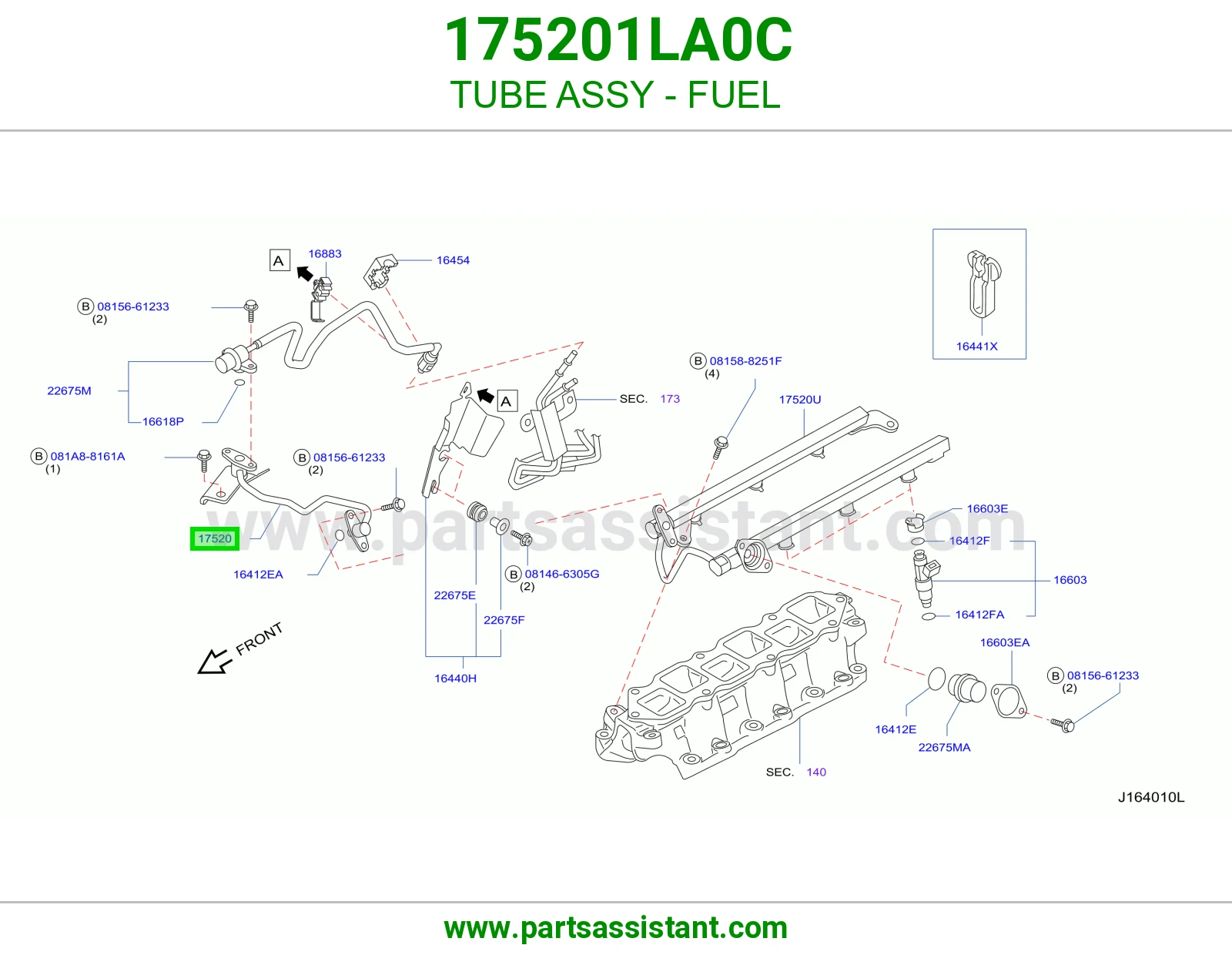 ماسورة بنزين كاملة 175201LA0C