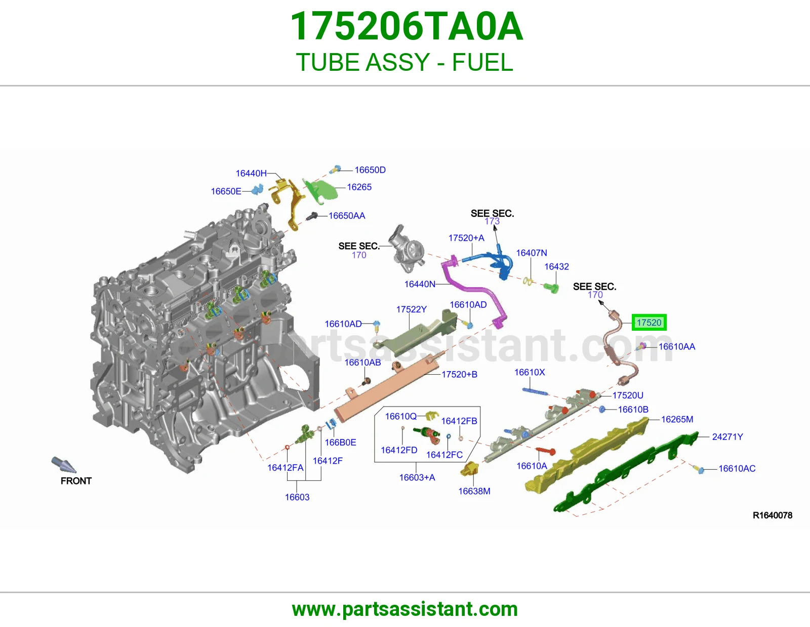 ماسورة بنزين كاملة 175206TA0A