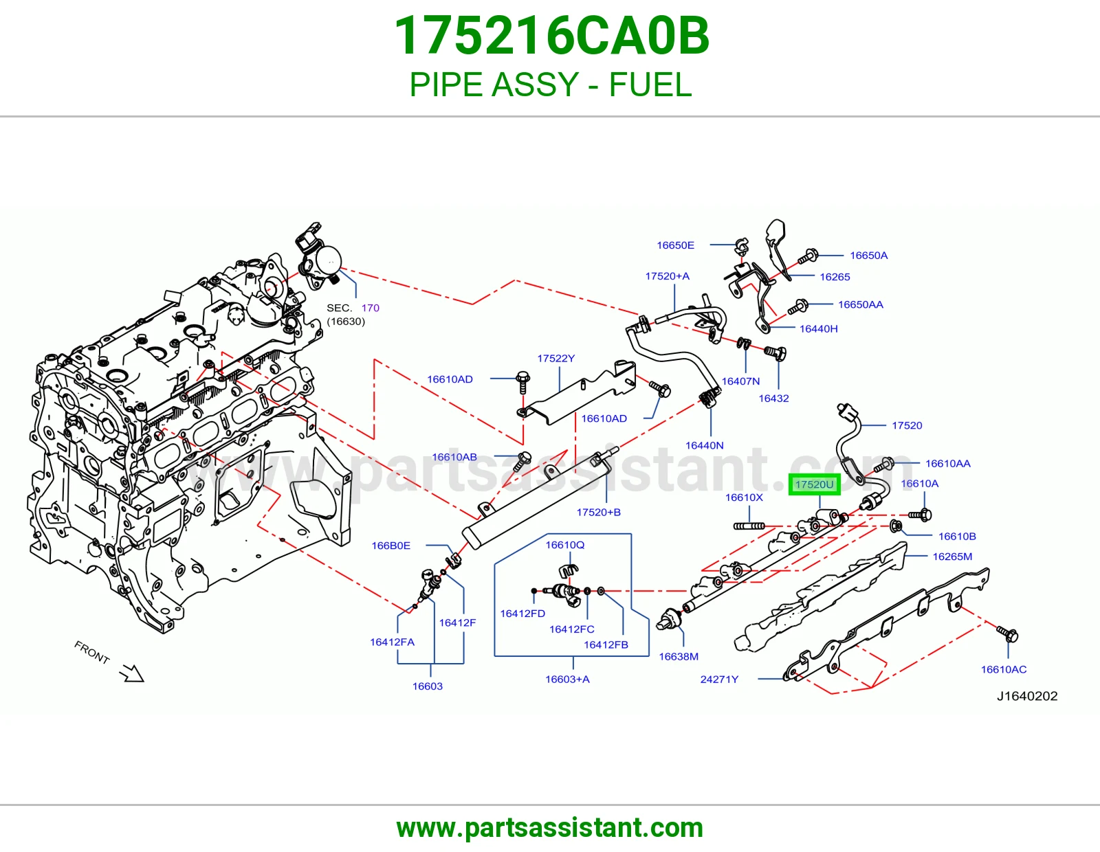 ماسورة بنزين كاملة 175216CA0B