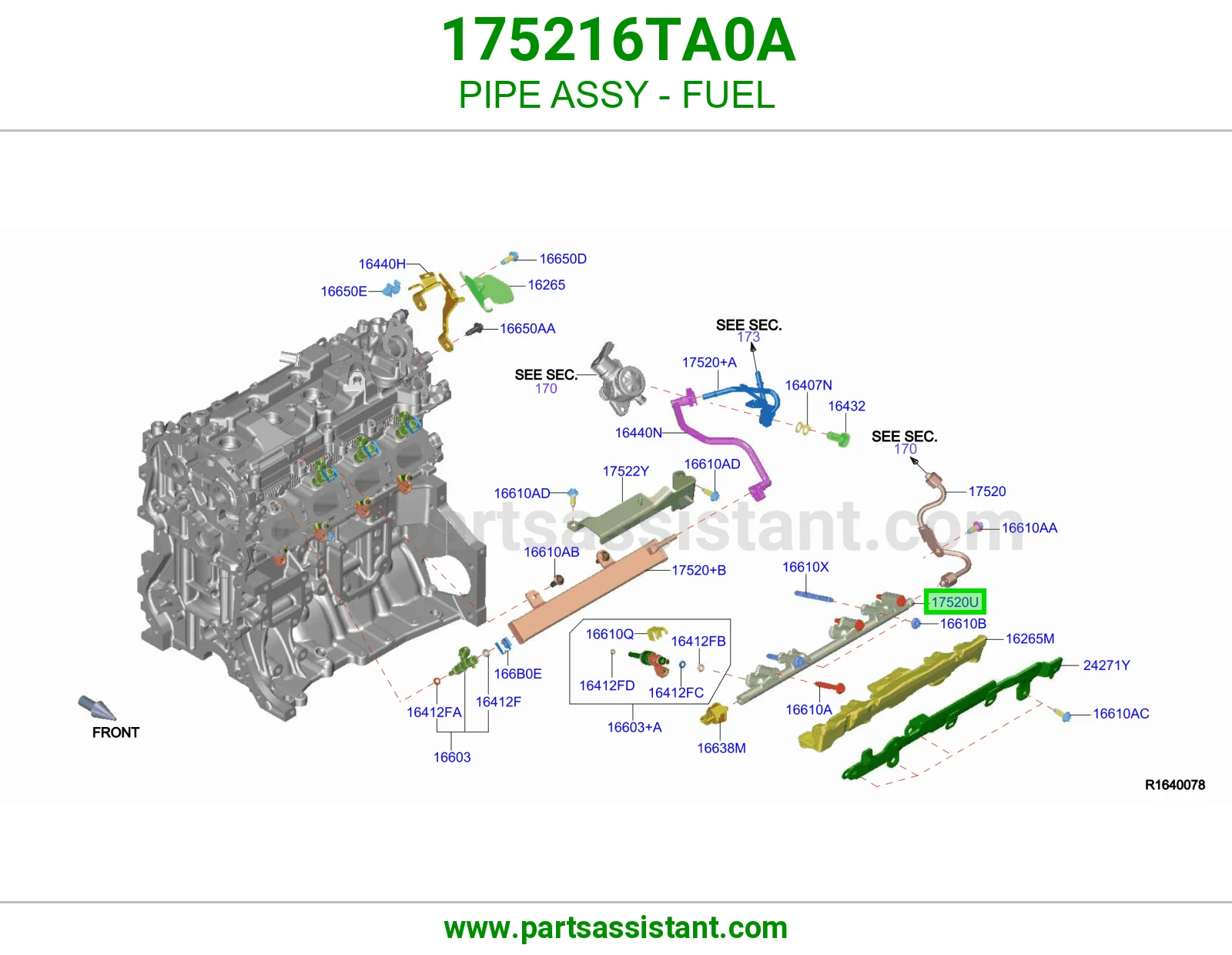 ماسورة بنزين كاملة 175216TA0A