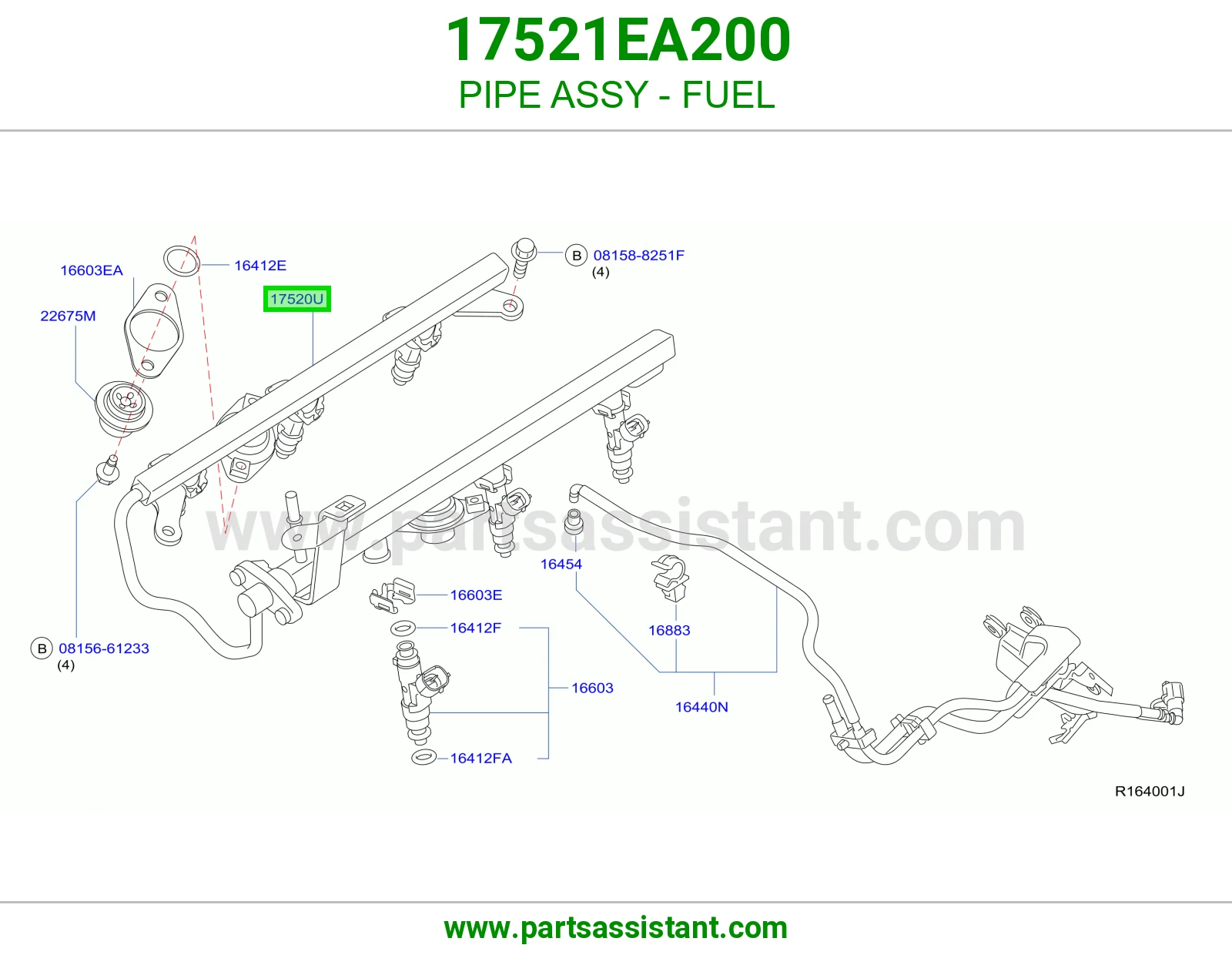 ماسورة بنزين كاملة 17521EA200