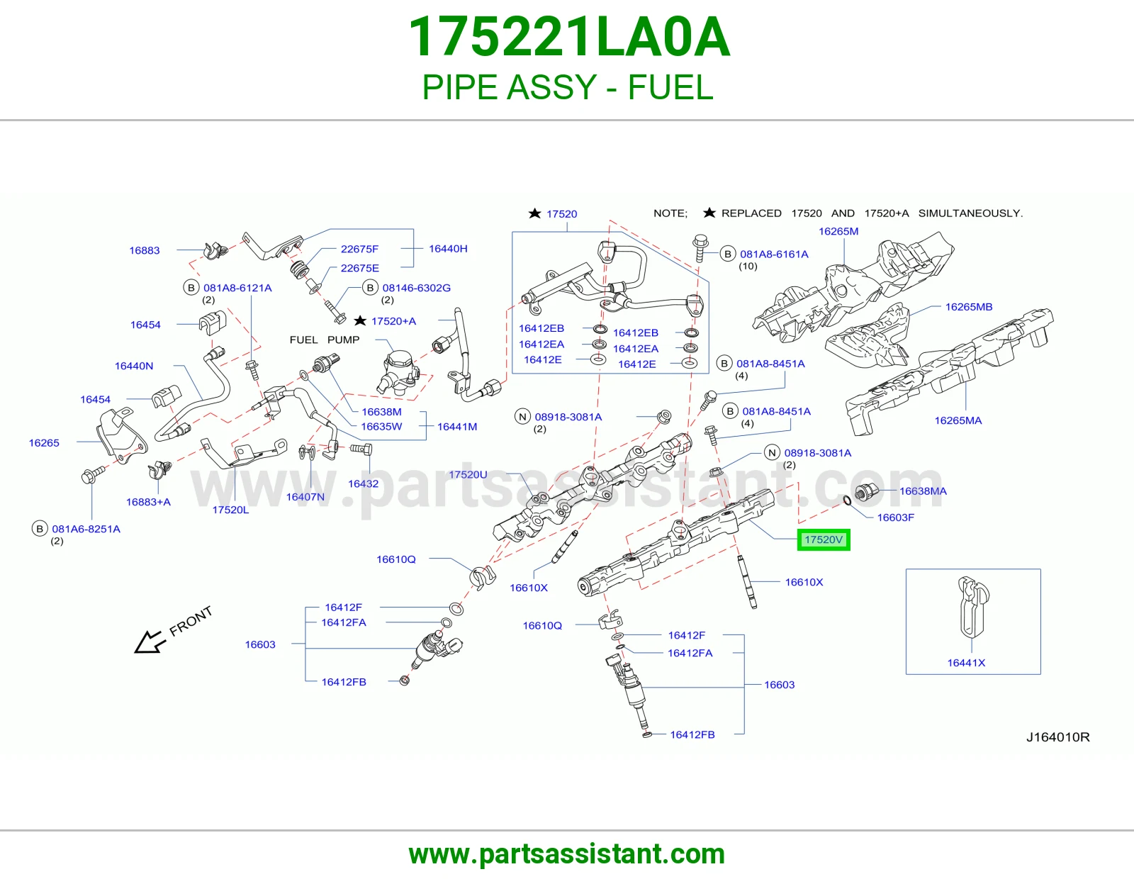 ماسورة بنزين كاملة 175221LA0A