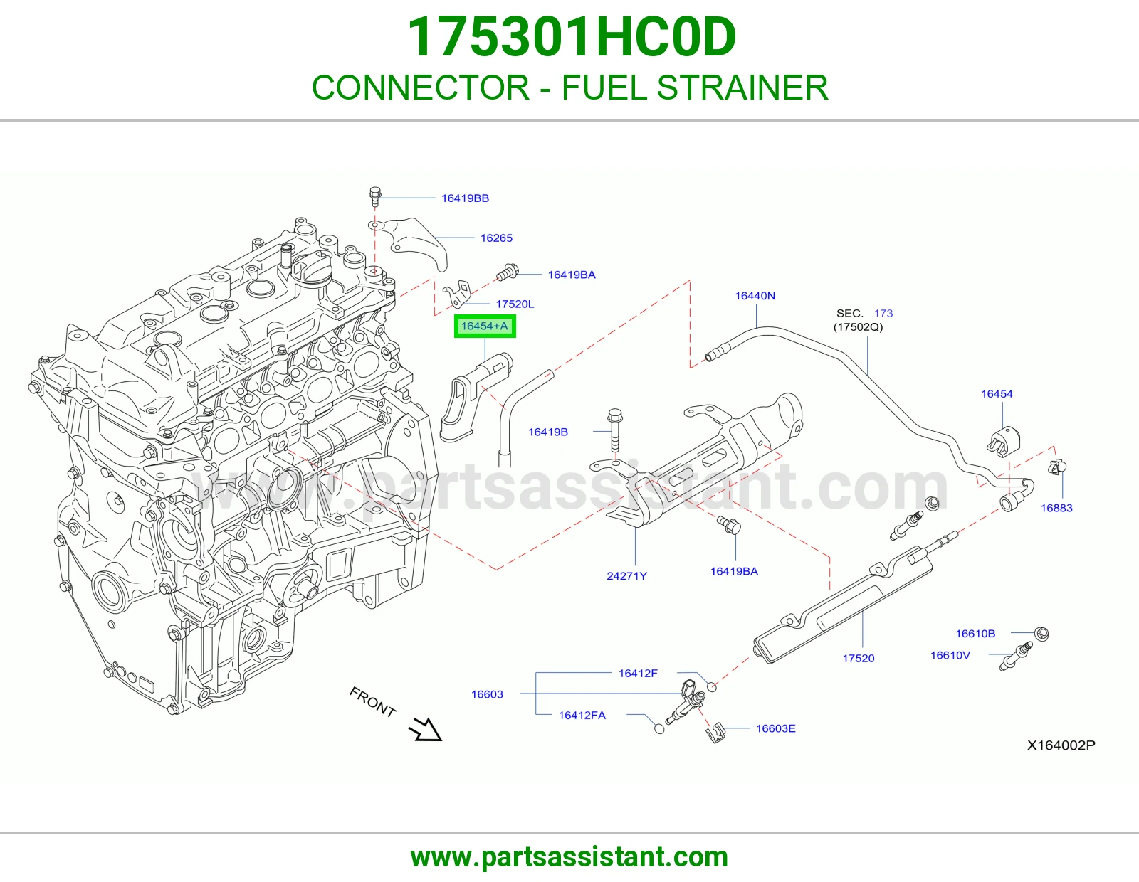 فيش مواسير تغذية البنزين 175301HC0D