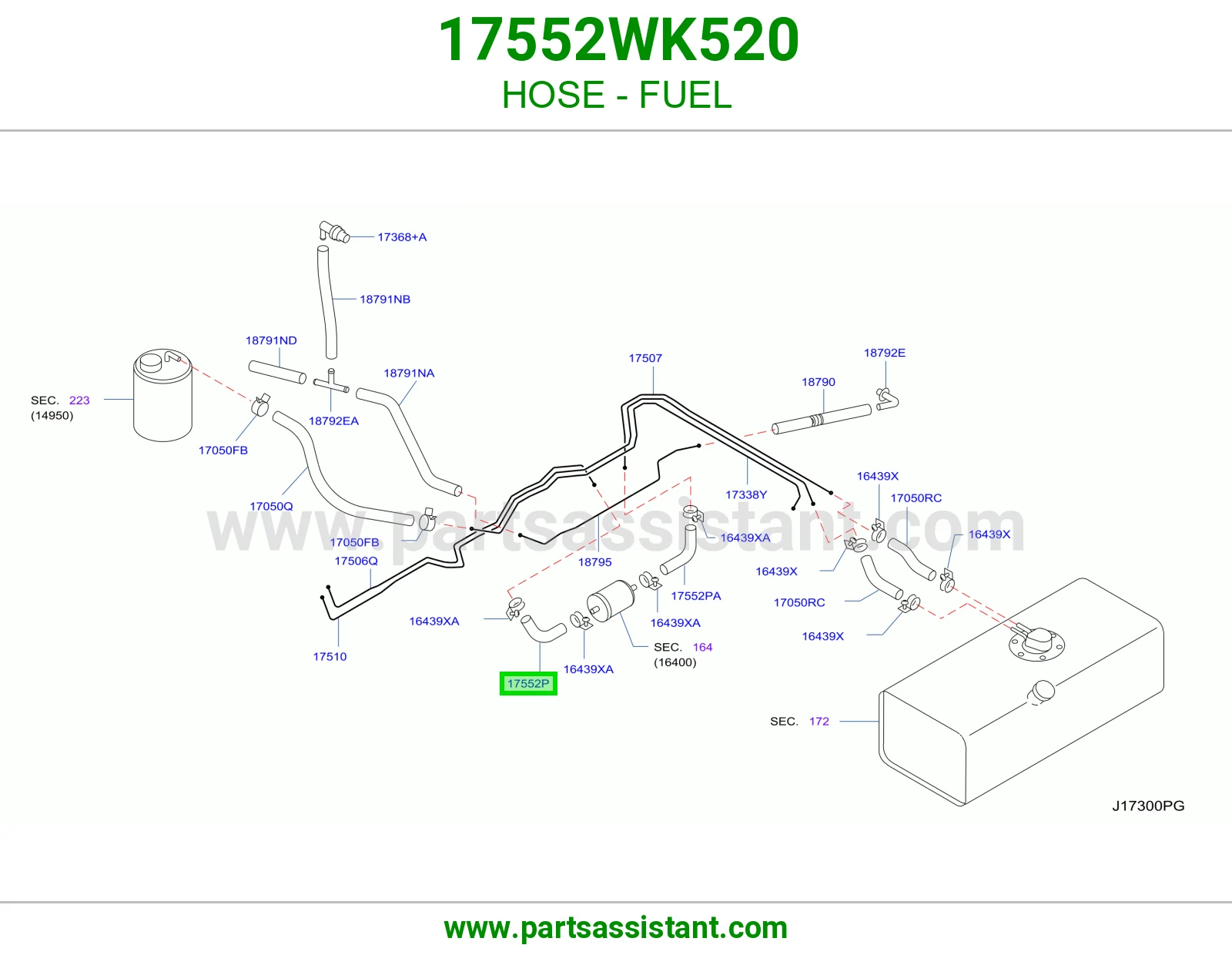 HOSE - FUEL 17552WK520