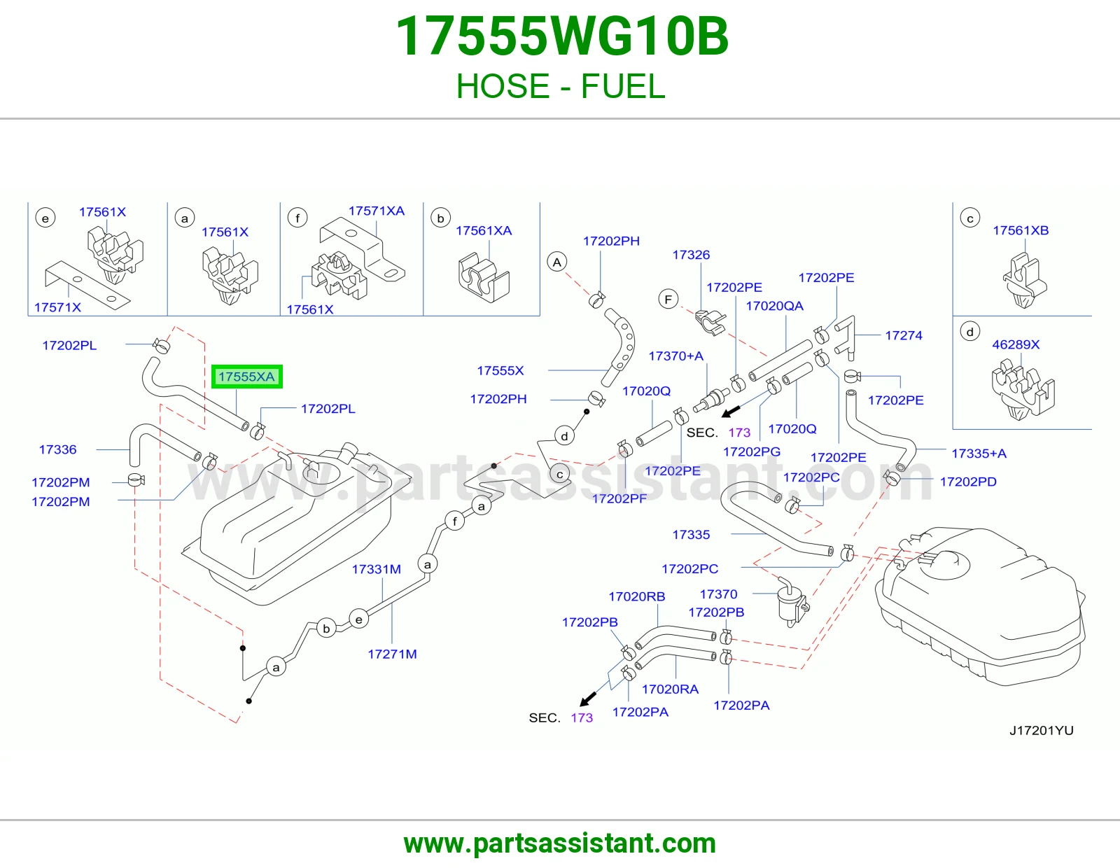 لي بنزين 17555WG10B