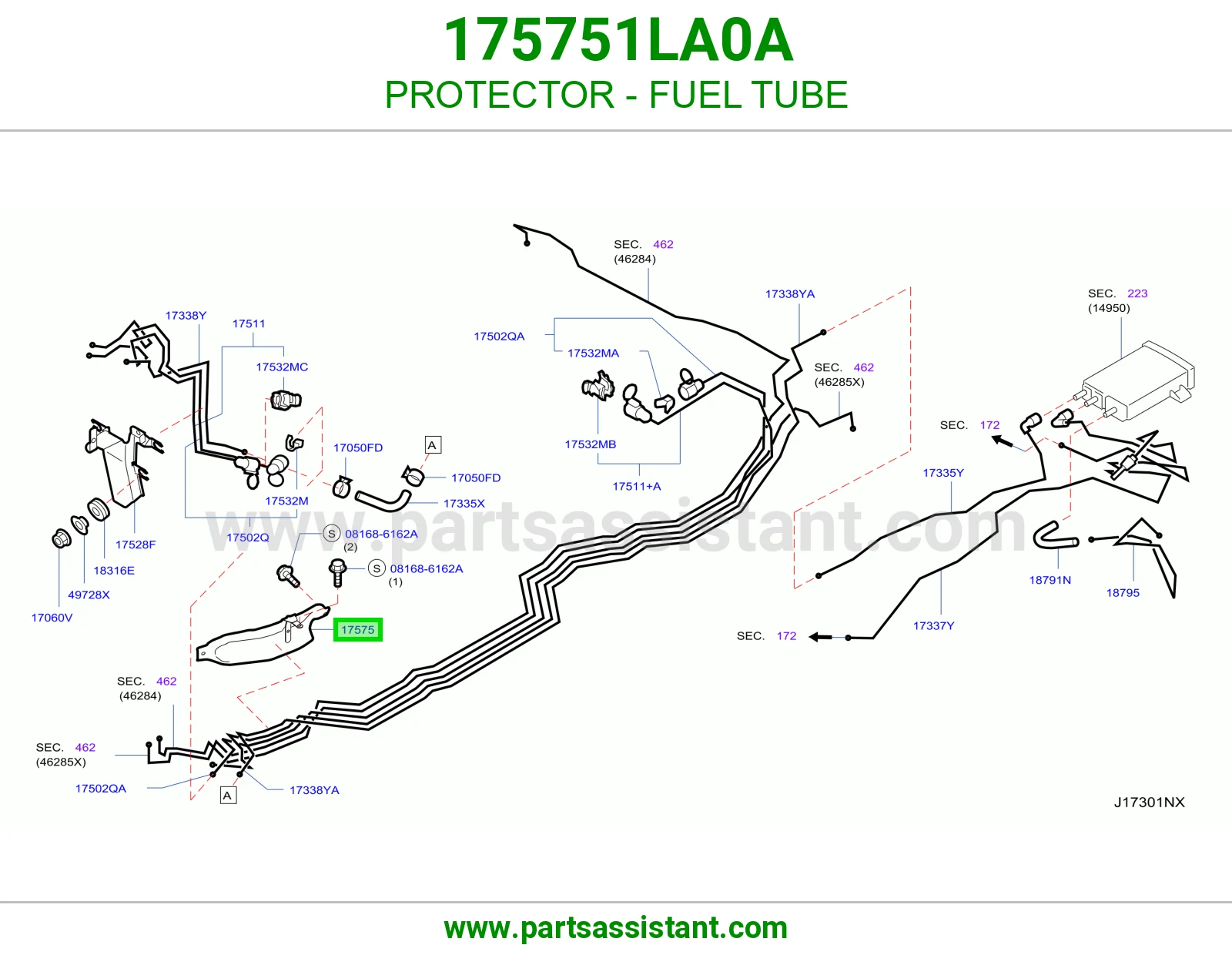 واقي ماسورة بنزين 175751LA0A