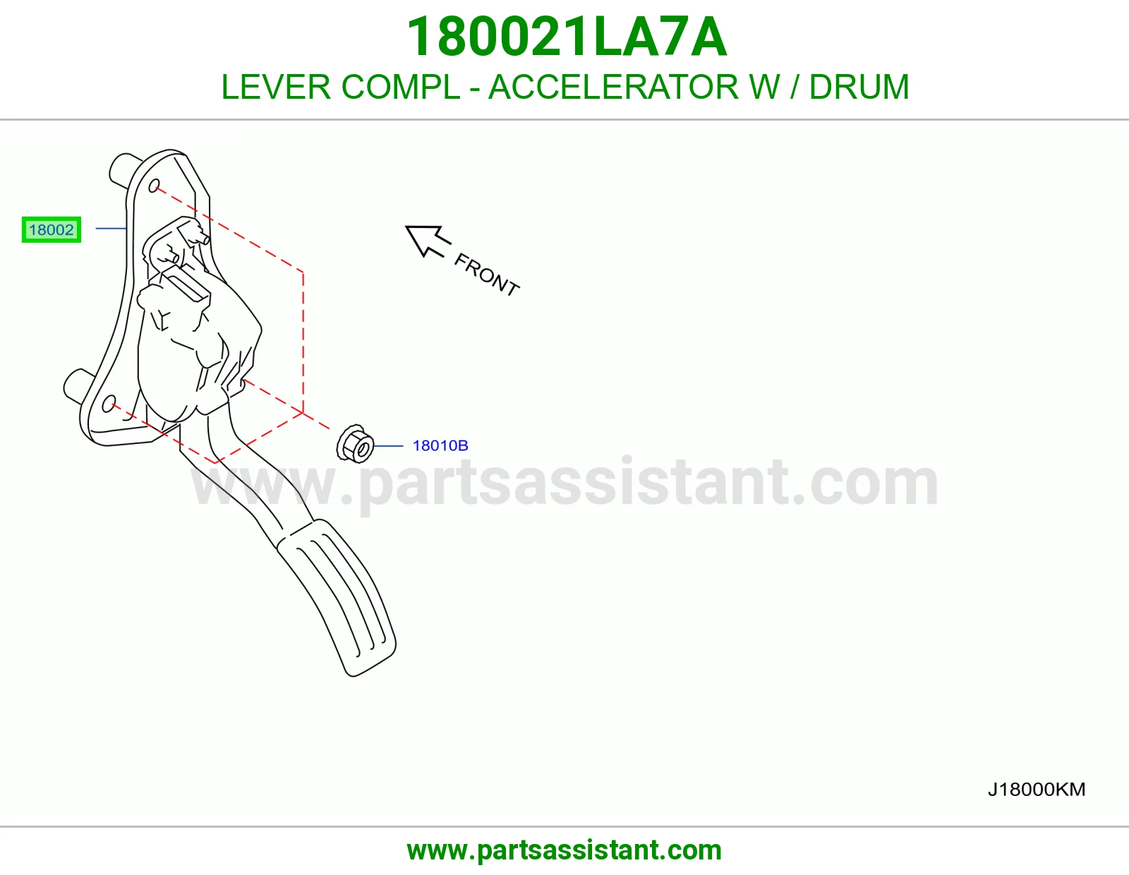 ذراع كامل بنزين مع هوب فرامل 180021LA7A