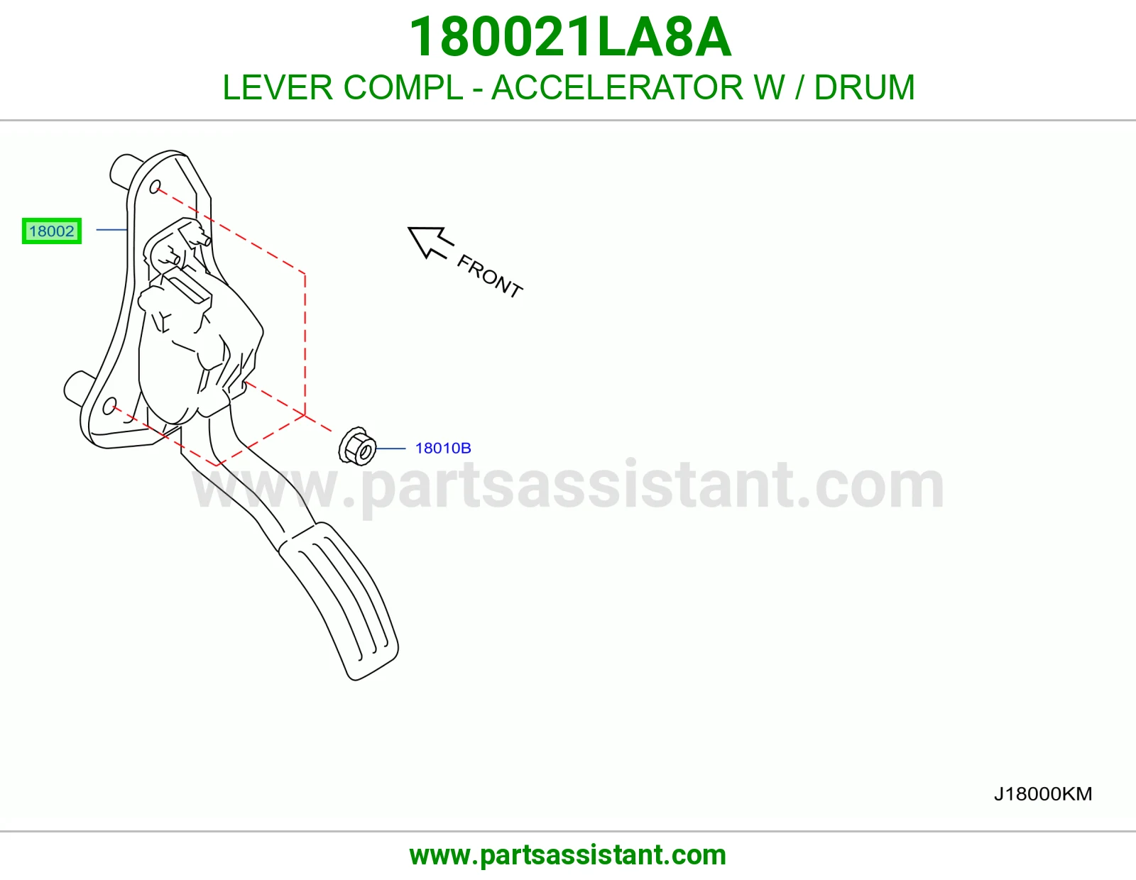 ذراع كامل بنزين مع هوب فرامل 180021LA8A