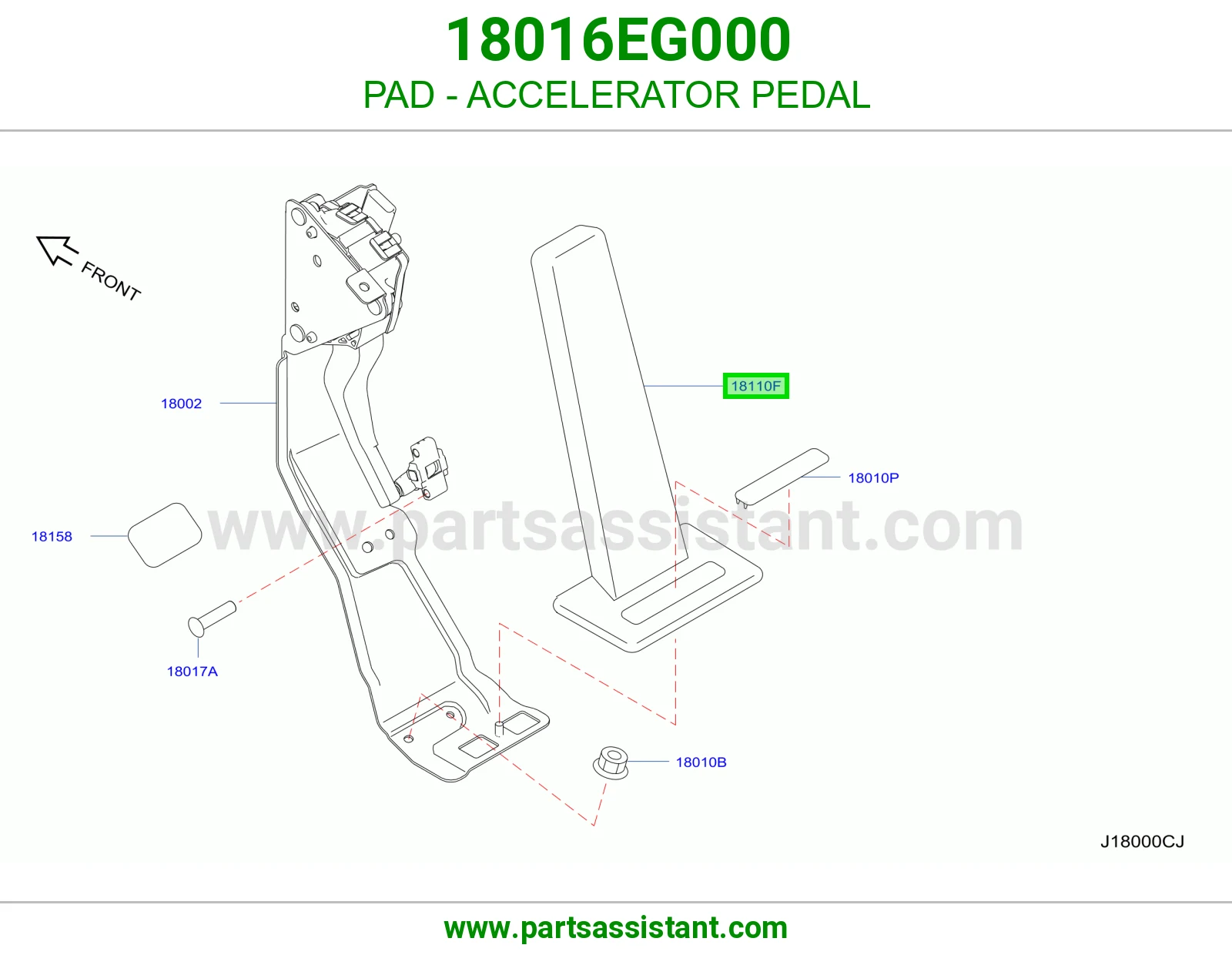 حشوة دعسة بنزين 18016EG000