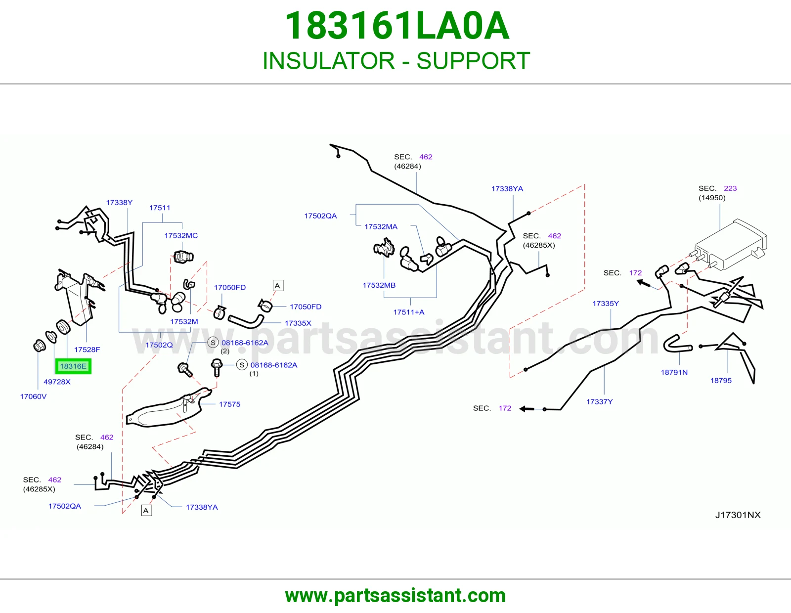 عازل قاعدة 183161LA0A