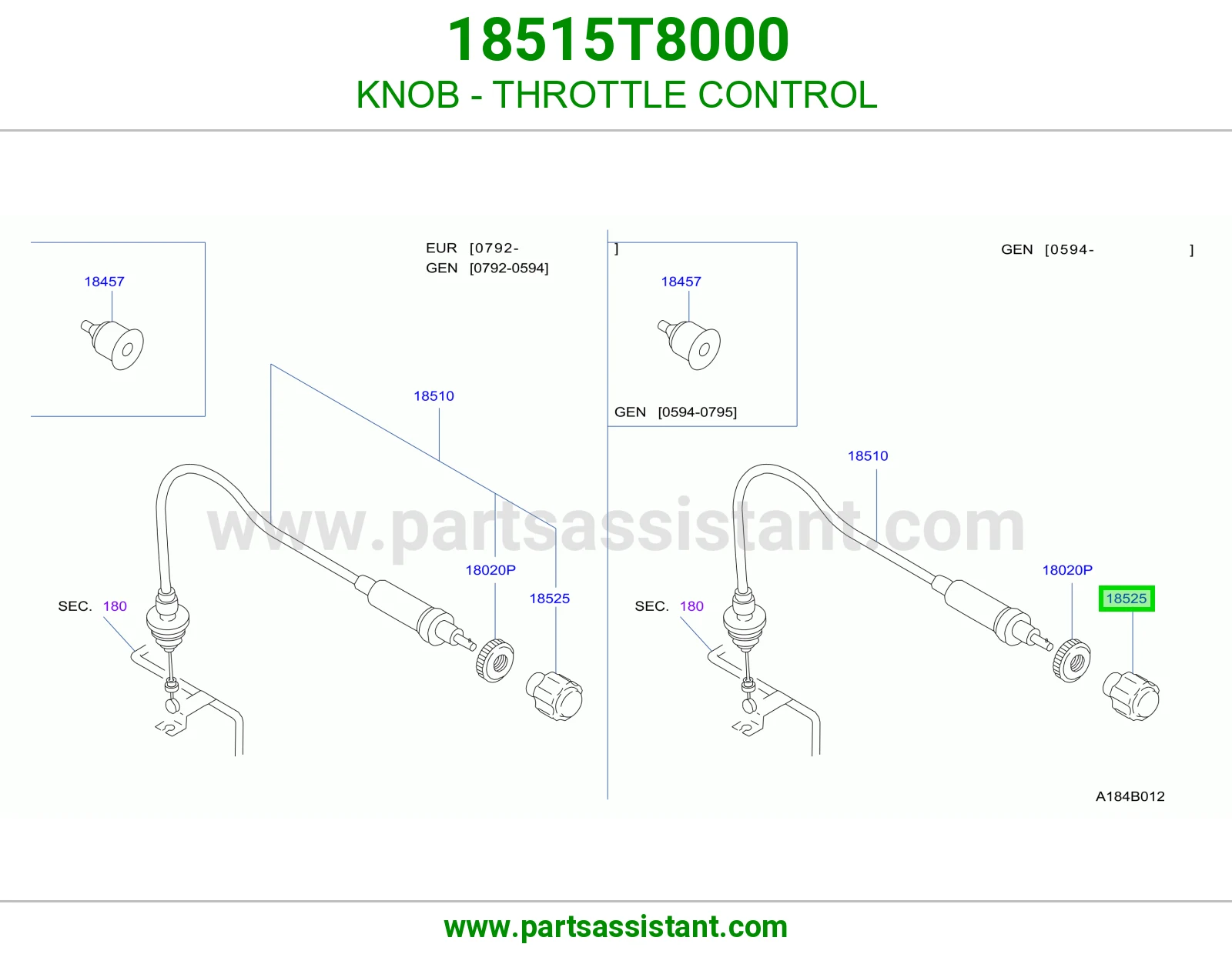 مسكة تحكم دعسة بنزين 18515T8000