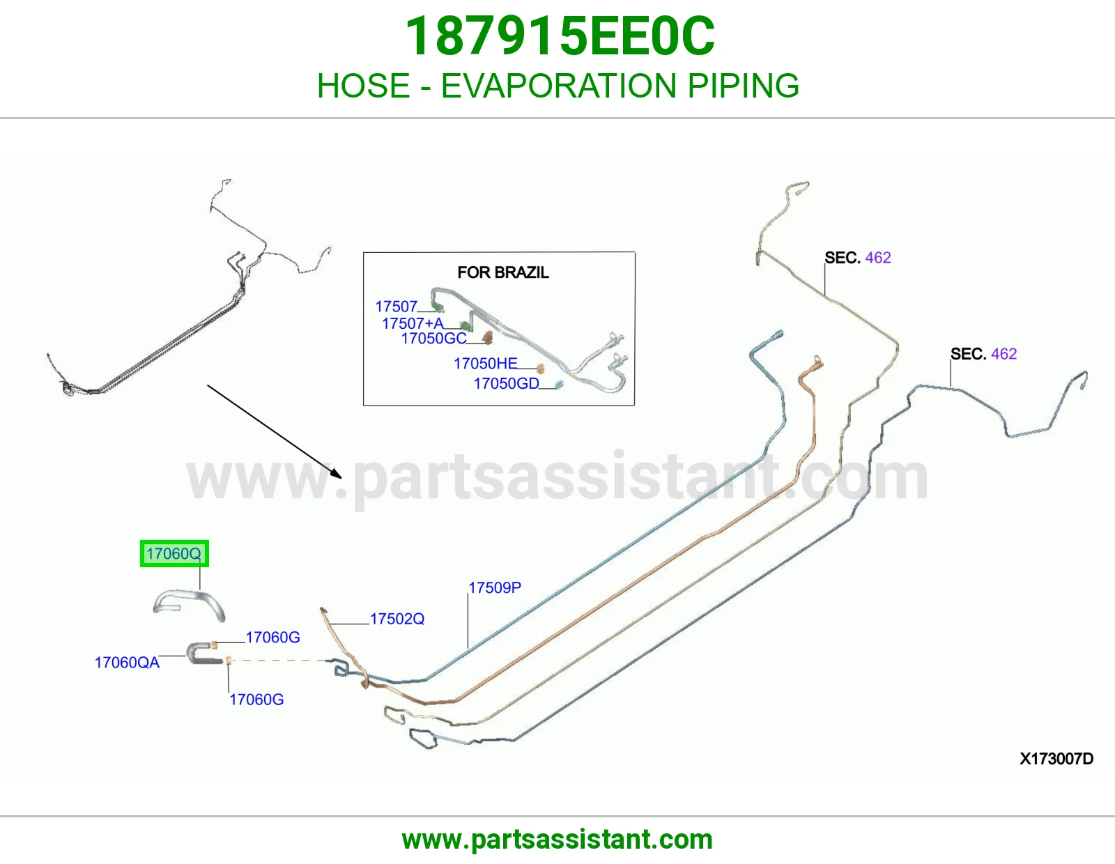 لي مواسير أبخرة البنزين 187915EE0C