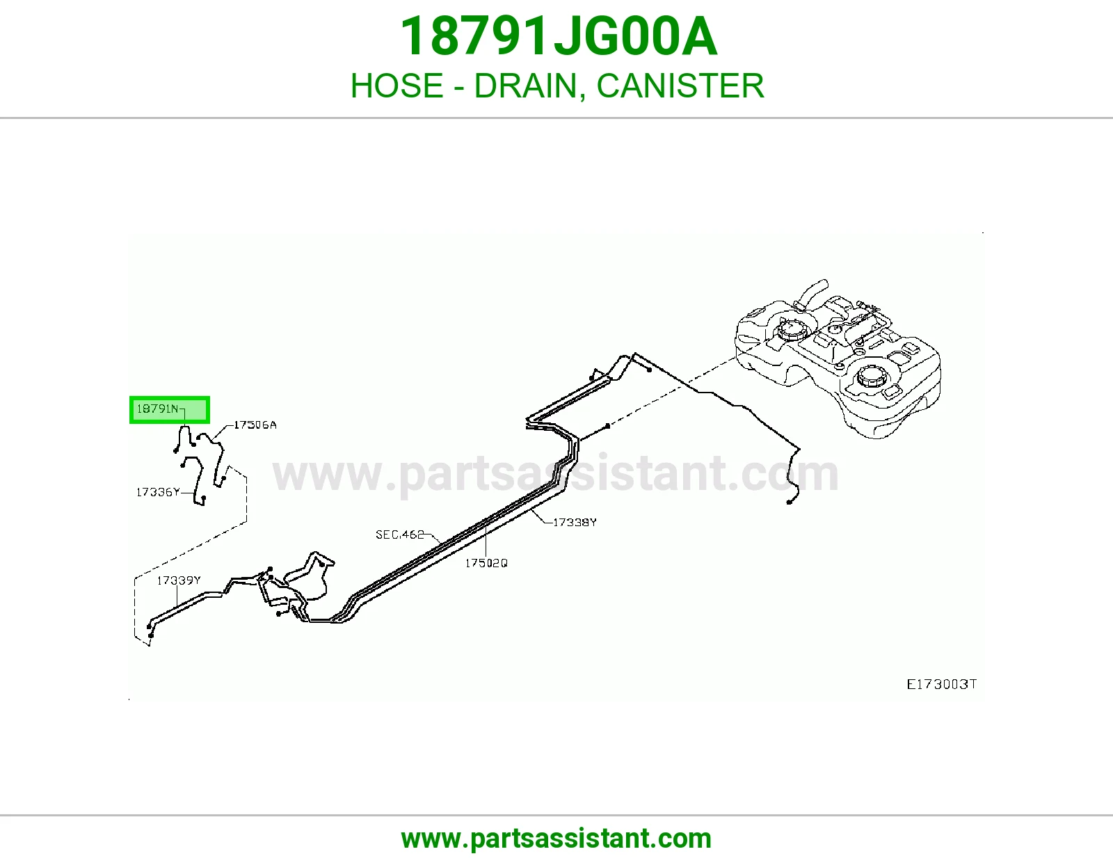 لي مواسير أبخرة البنزين 18791JG00A