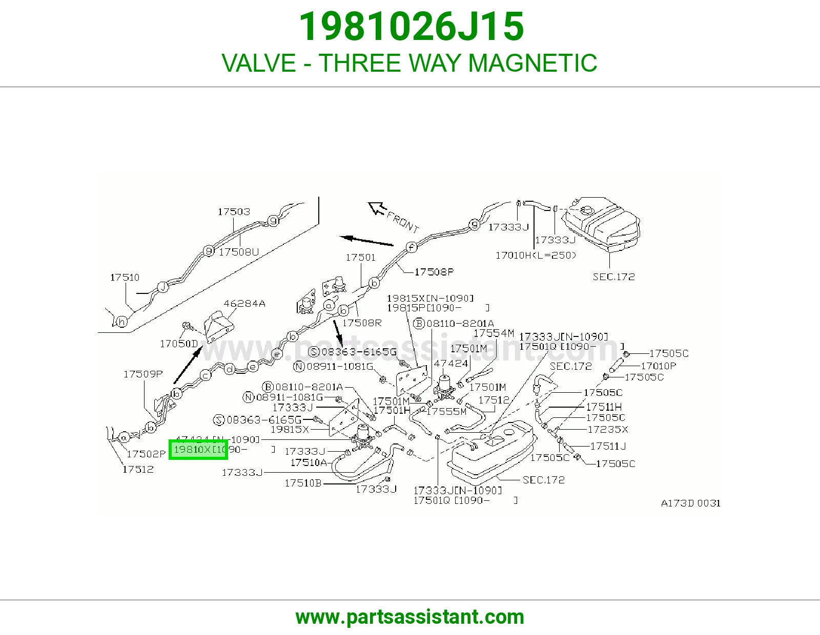 VALVE - THREE WAY MAGNETIC 1981026J15