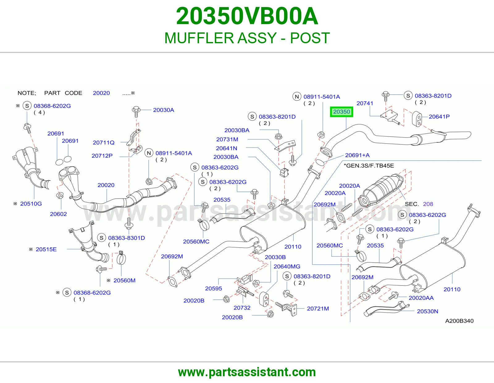 ماصوره كنداسه 20350VB00A