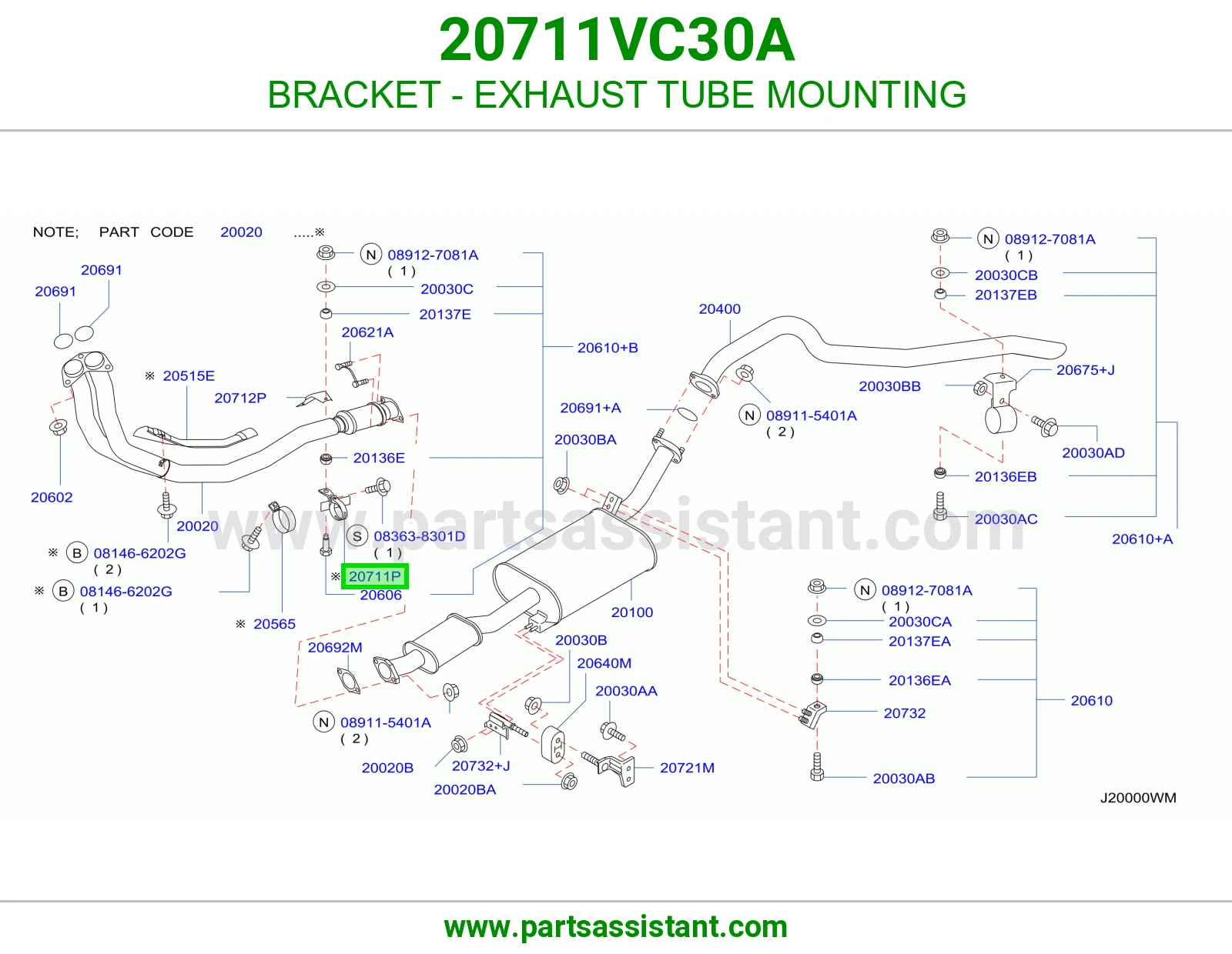 قاعدة ماسورة شكمان 20711VC30A