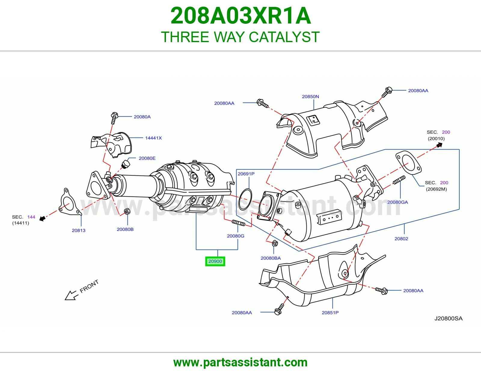 دبه فلتر شكمان 208A03XR1A
