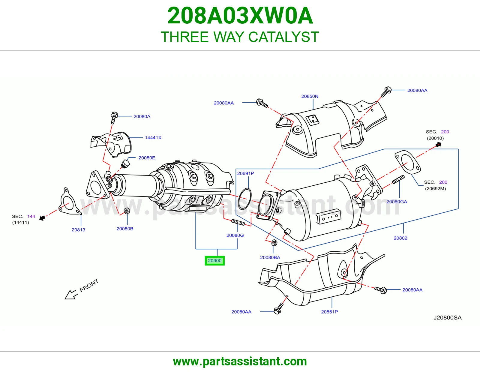 دبه فلتر شكمان 208A03XW0A