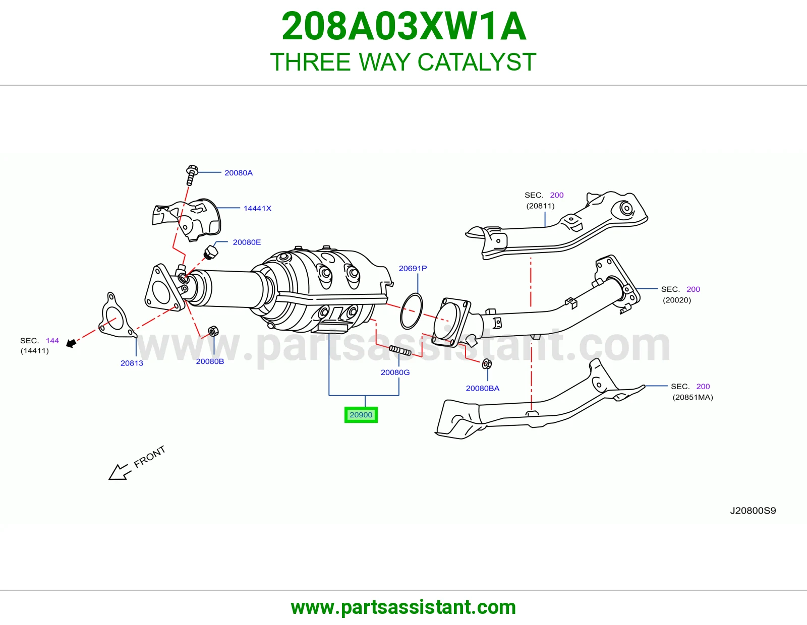 دبه فلتر شكمان 208A03XW1A