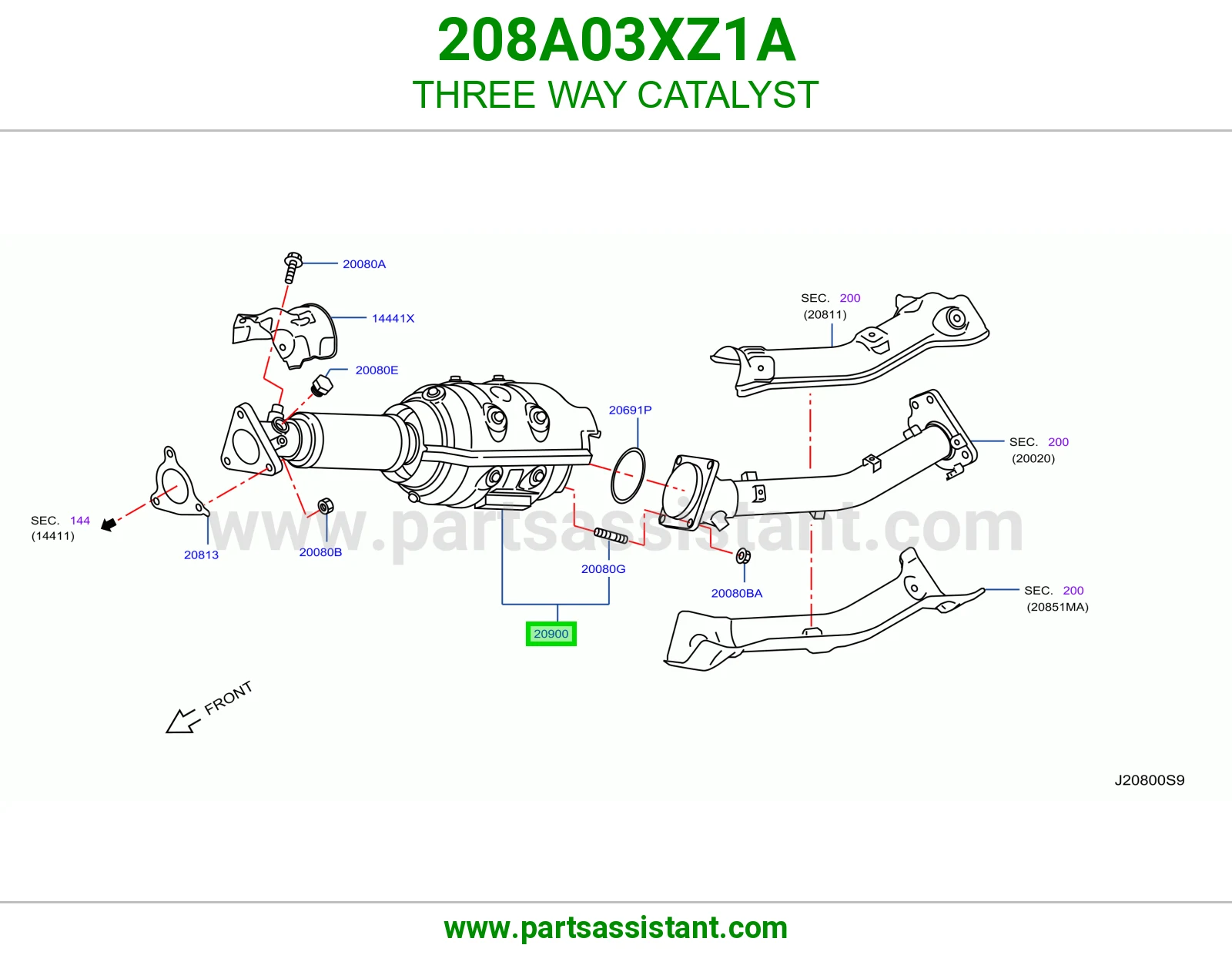 دبه فلتر شكمان 208A03XZ1A