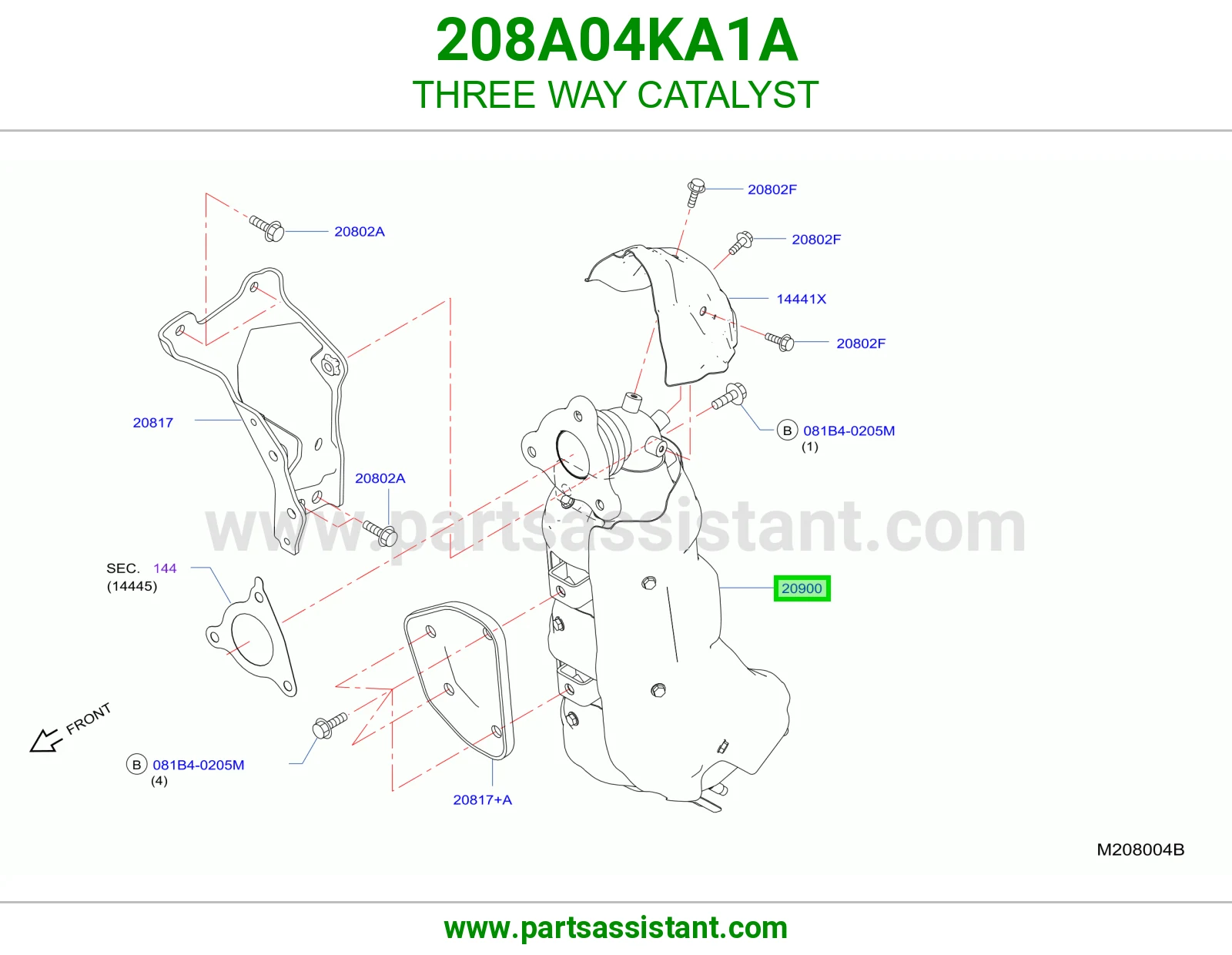 دبه فلتر شكمان 208A04KA1A
