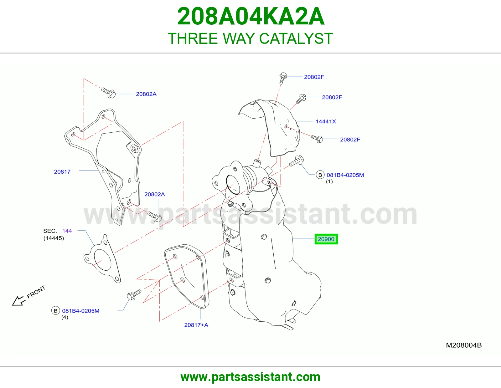 دبه فلتر شكمان 208A04KA2A