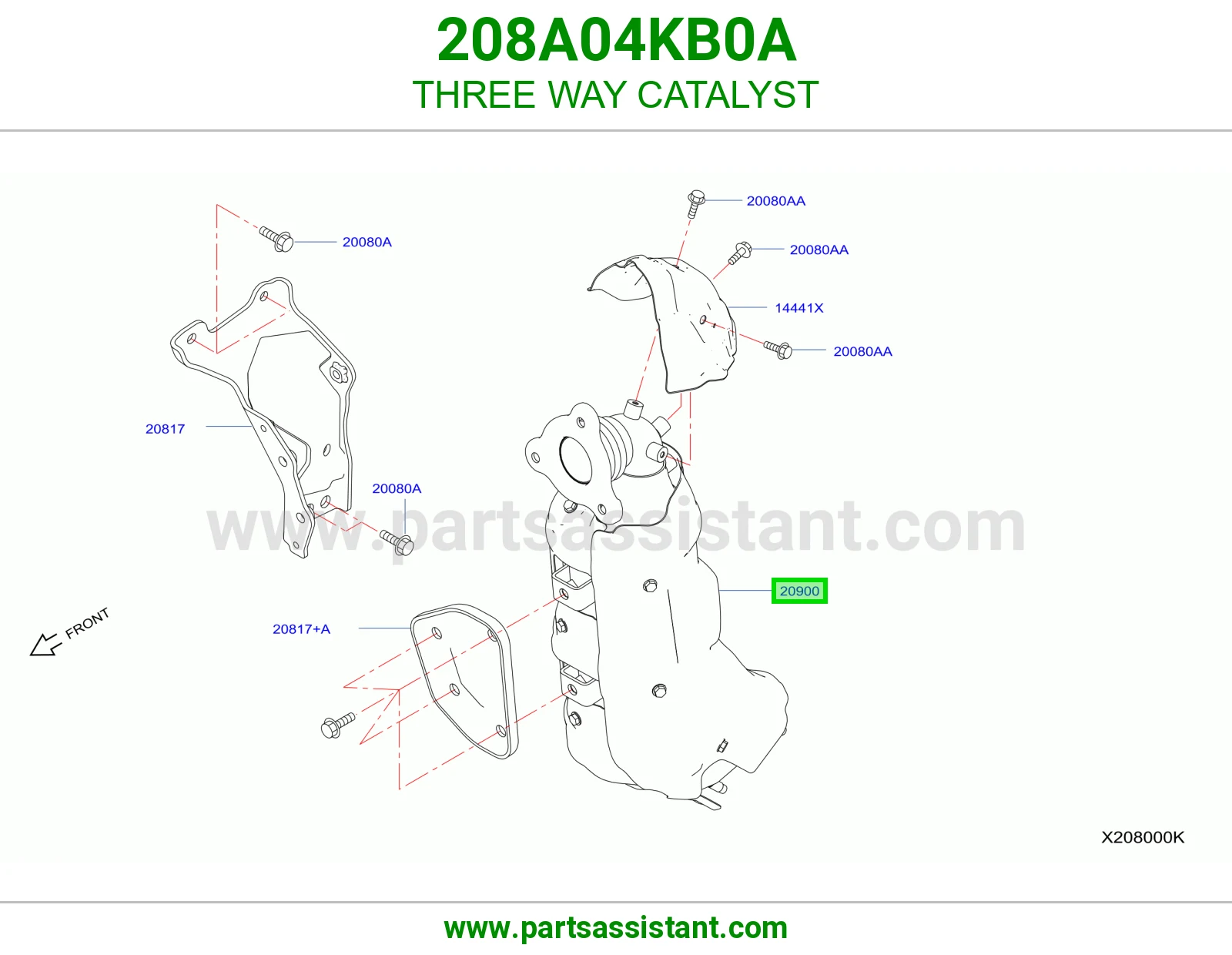 THREE WAY CATALYST 208A04KB0A