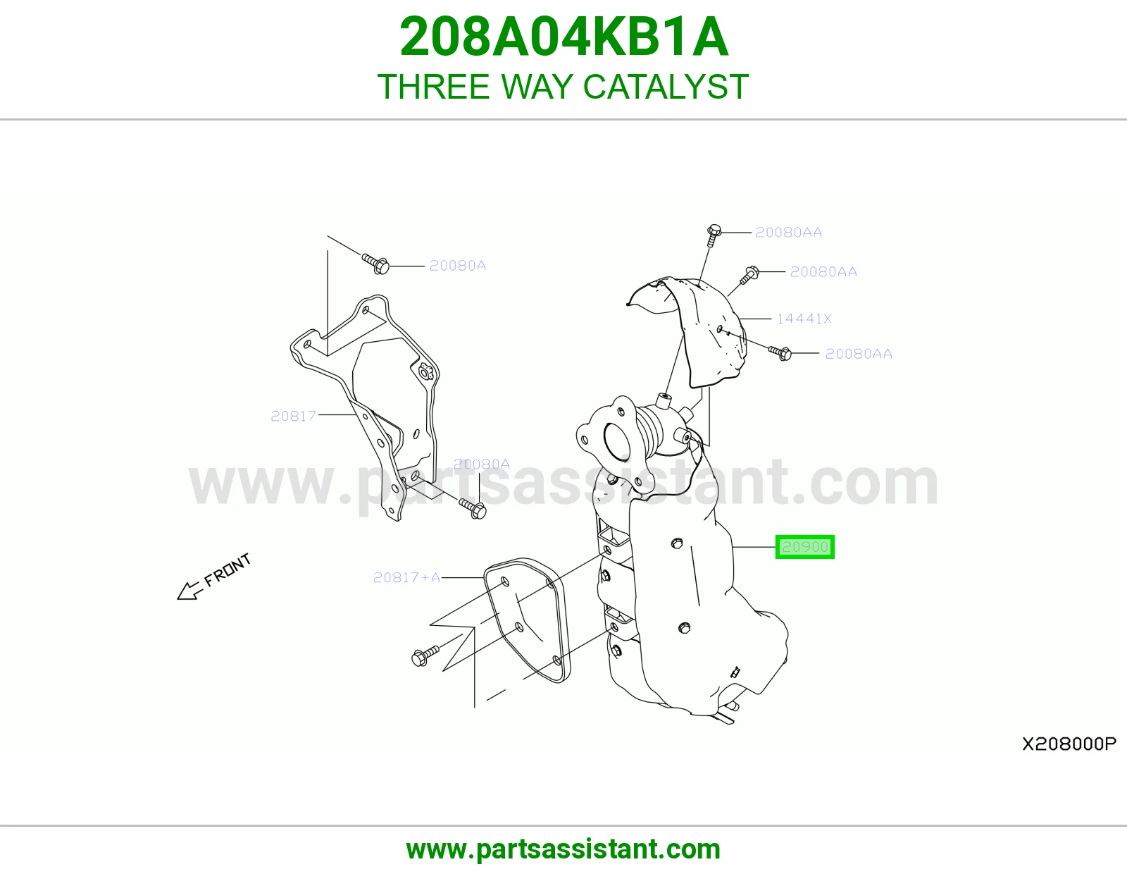 دبه فلتر شكمان 208A04KB1A