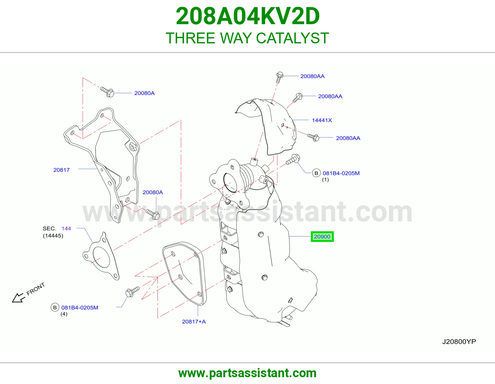 دبه فلتر شكمان 208A04KV2D