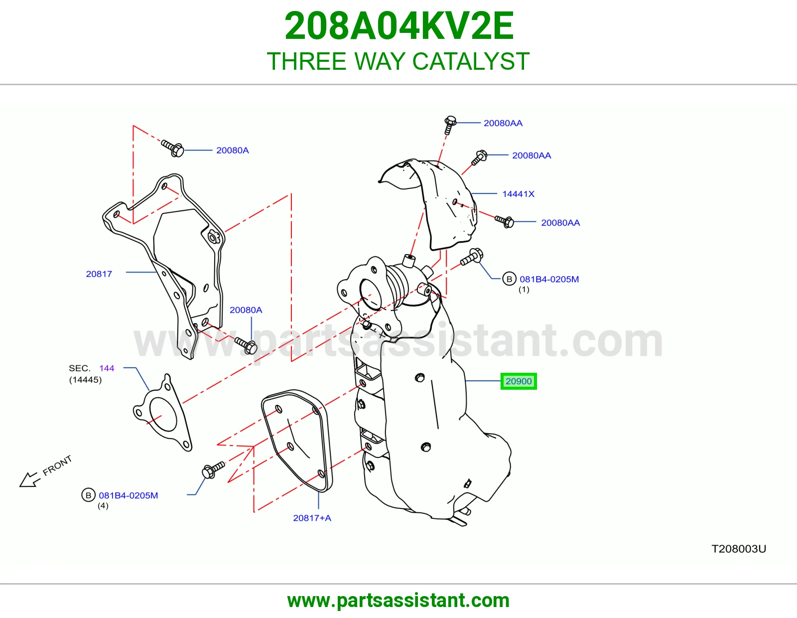 دبه فلتر شكمان 208A04KV2E