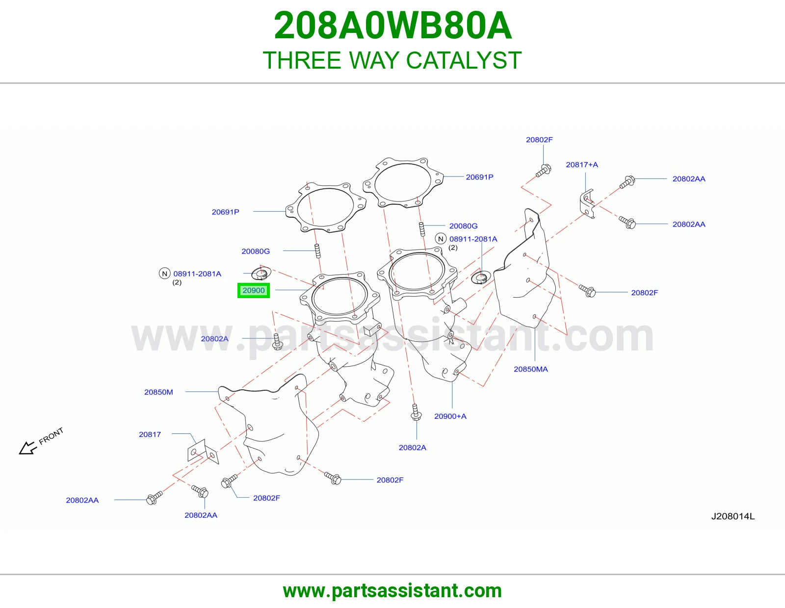 دبه فلتر شكمان 208A0WB80A