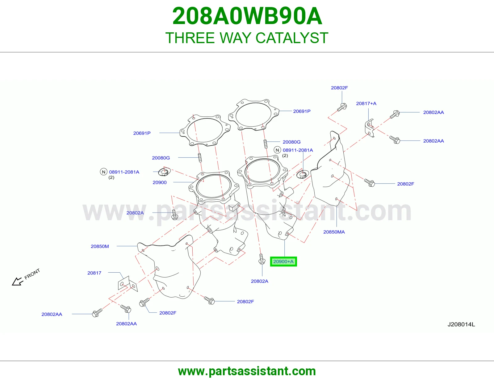 دبه فلتر شكمان 208A0WB90A