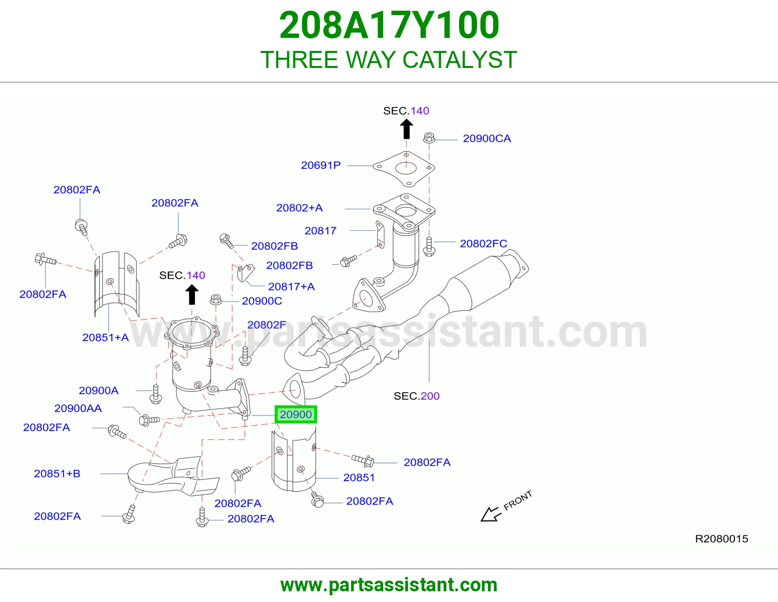 دبه فلتر شكمان 208A17Y100