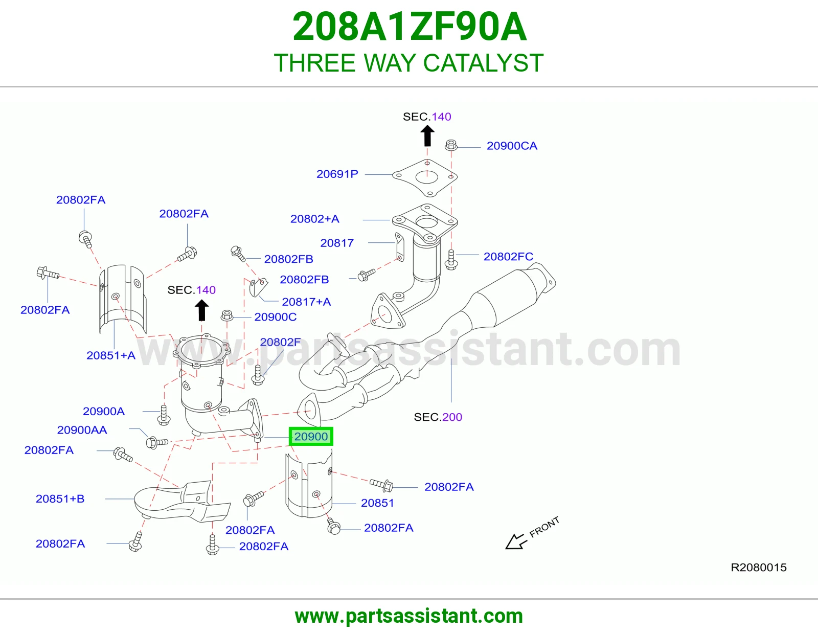 دبه فلتر شكمان 208A1ZF90A