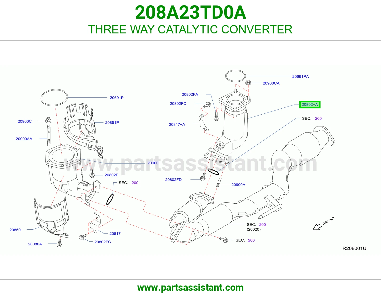 دبه فلتر شكمان 208A23TD0A