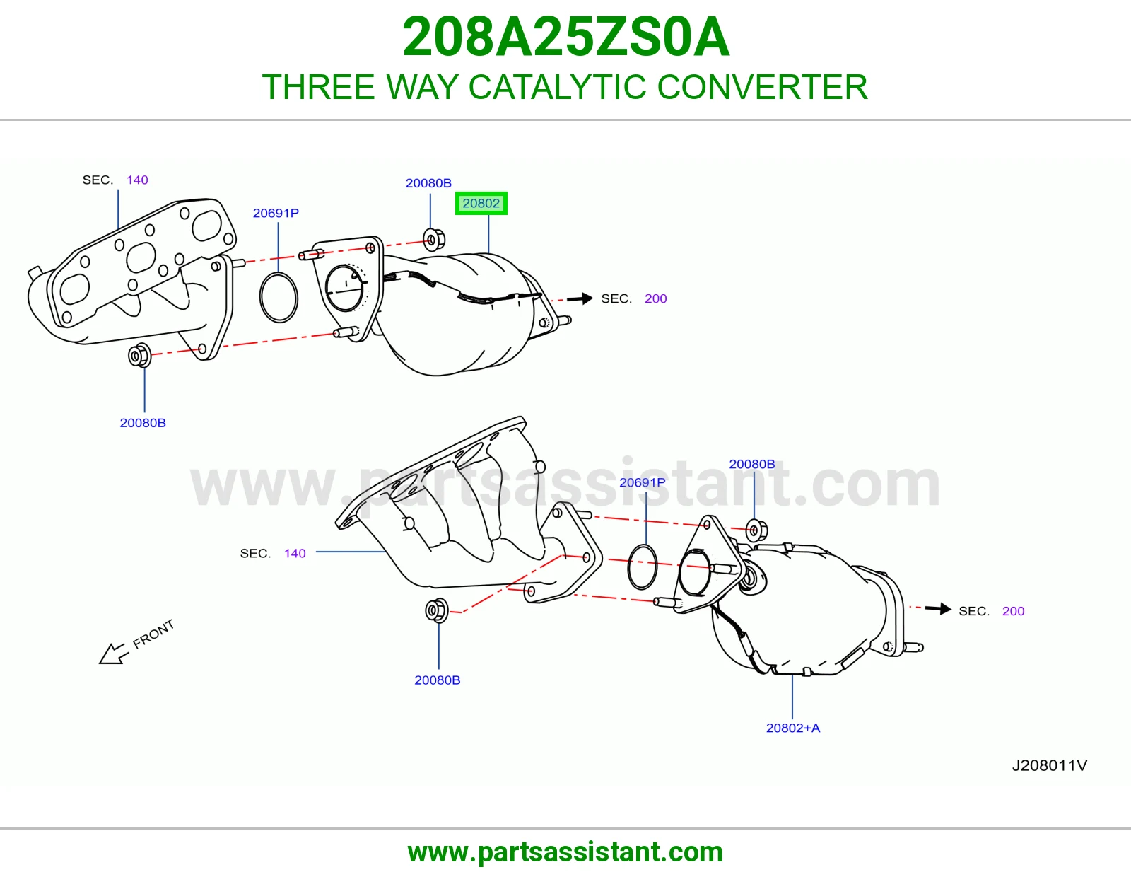 دبه فلتر شكمان 208A25ZS0A