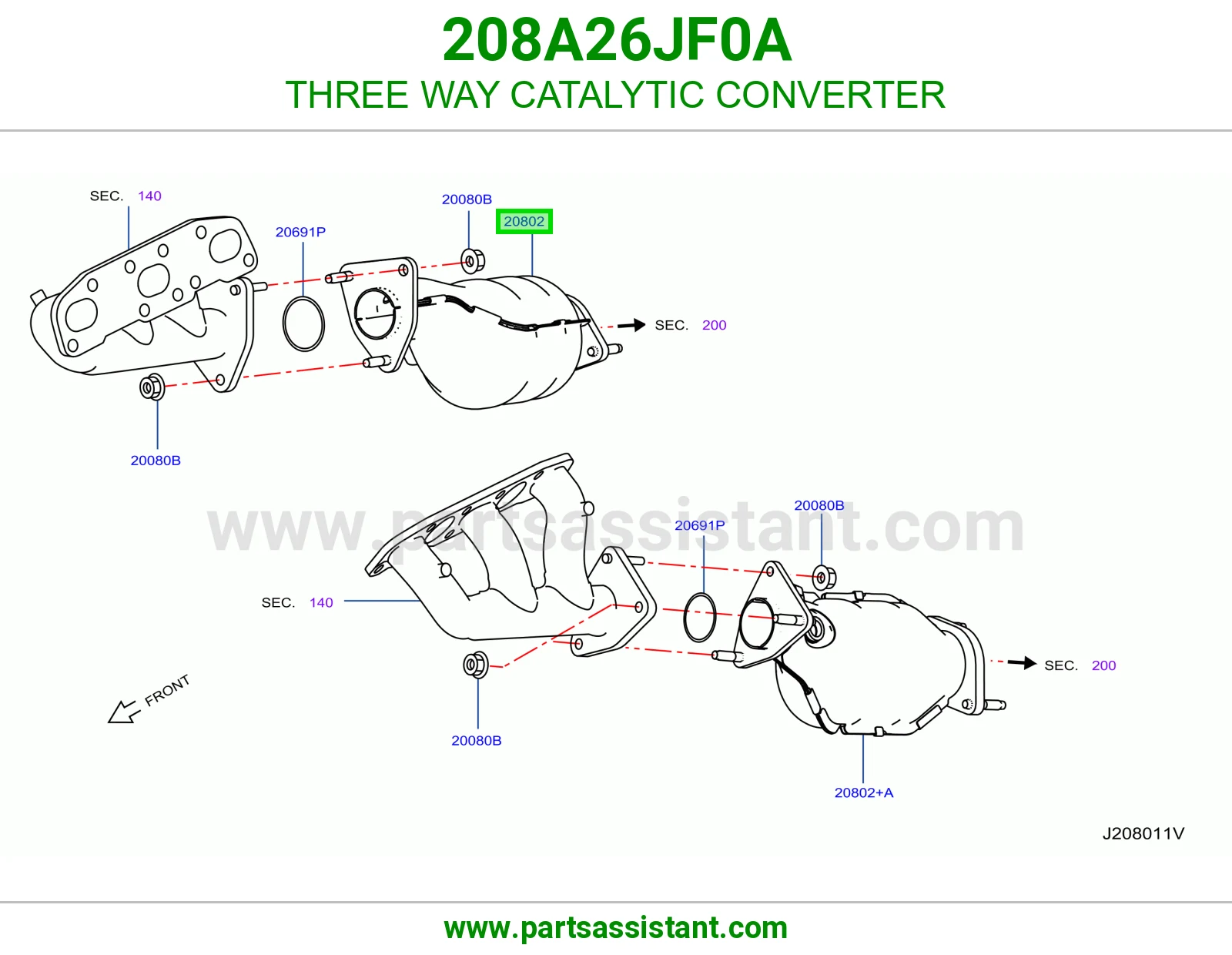 دبه فلتر شكمان 208A26JF0A