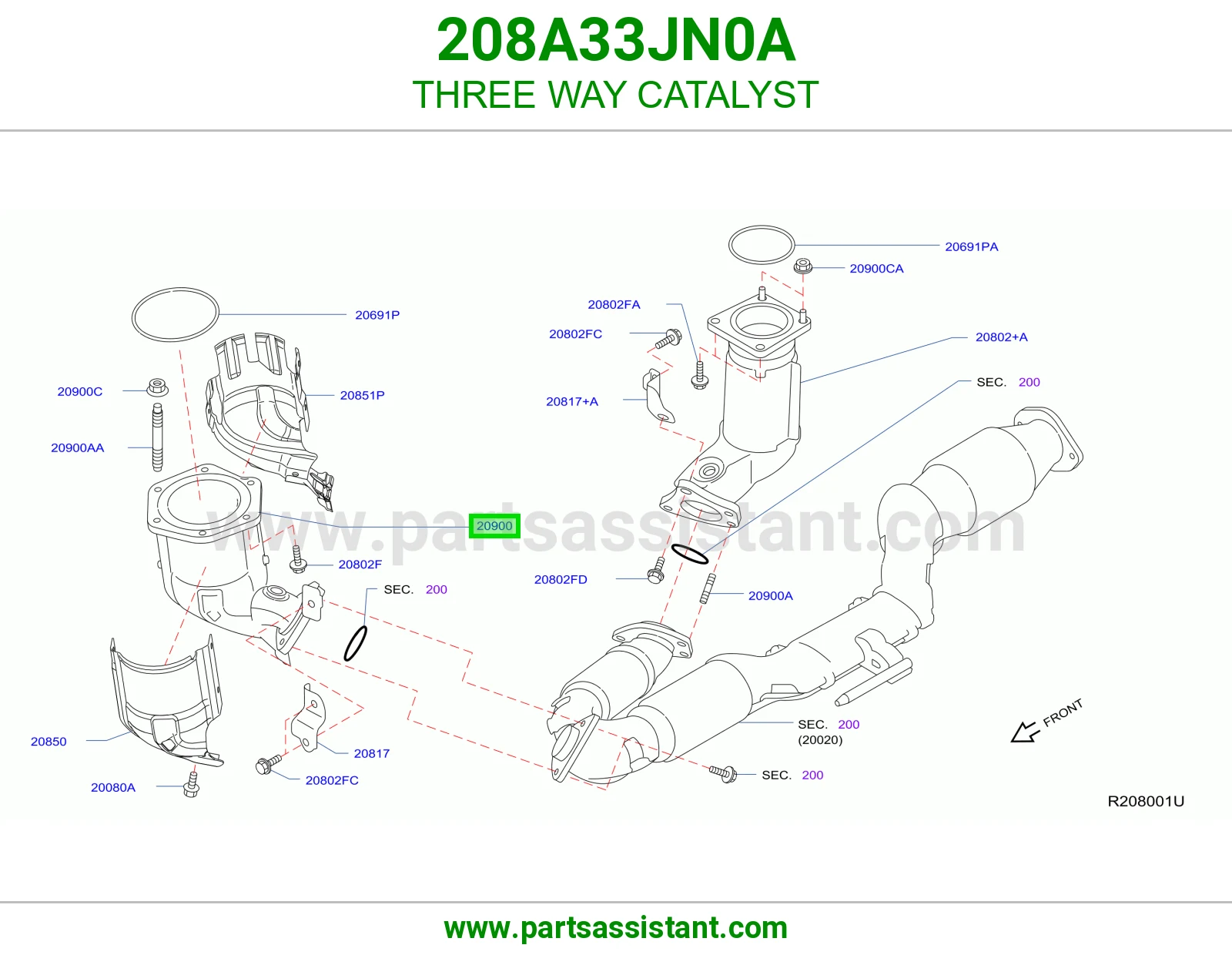 دبه فلتر شكمان 208A33JN0A