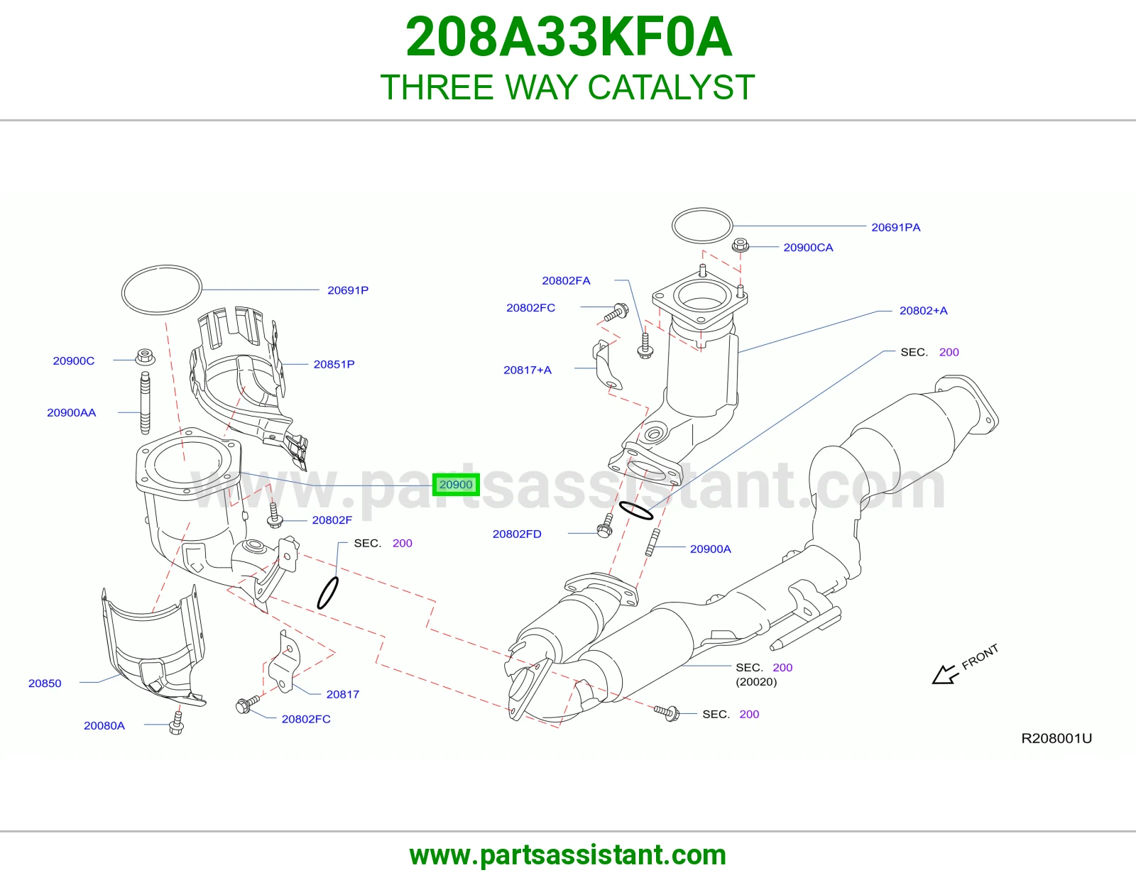 دبه فلتر شكمان 208A33KF0A