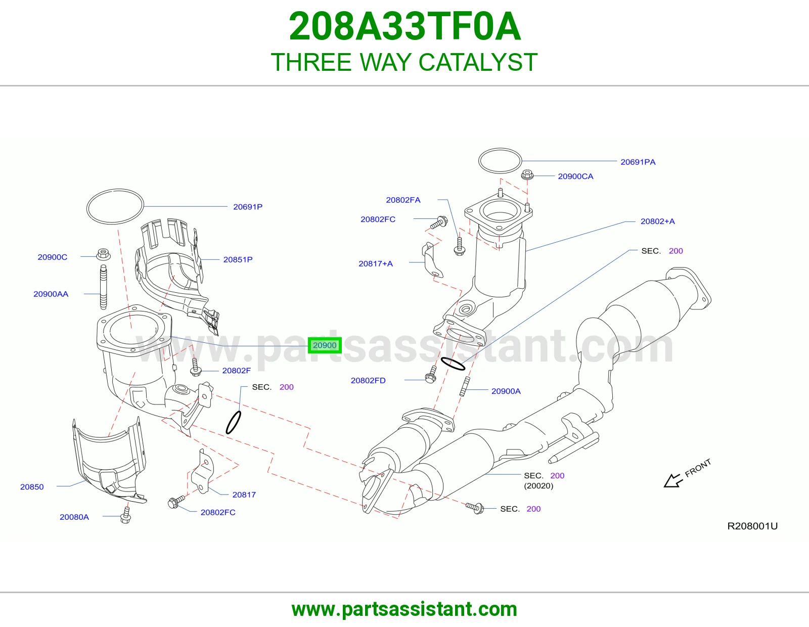 دبه فلتر شكمان 208A33TF0A