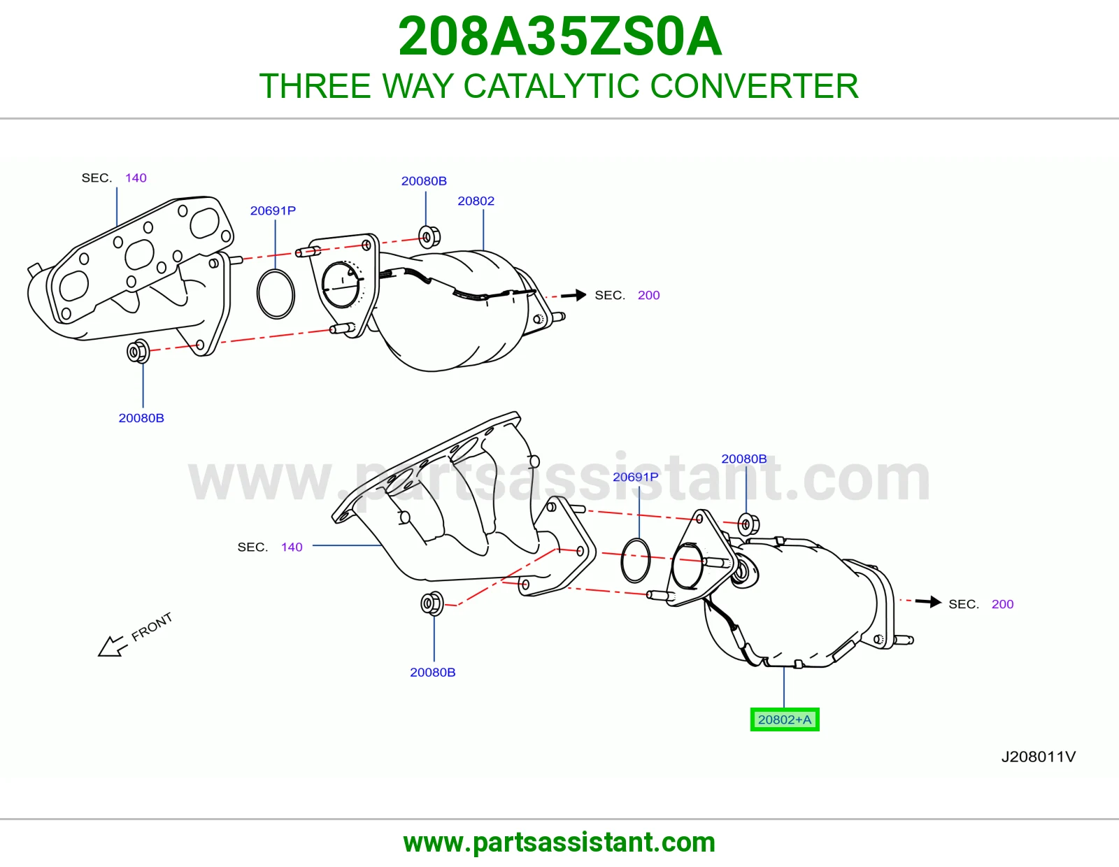 دبه فلتر شكمان 208A35ZS0A